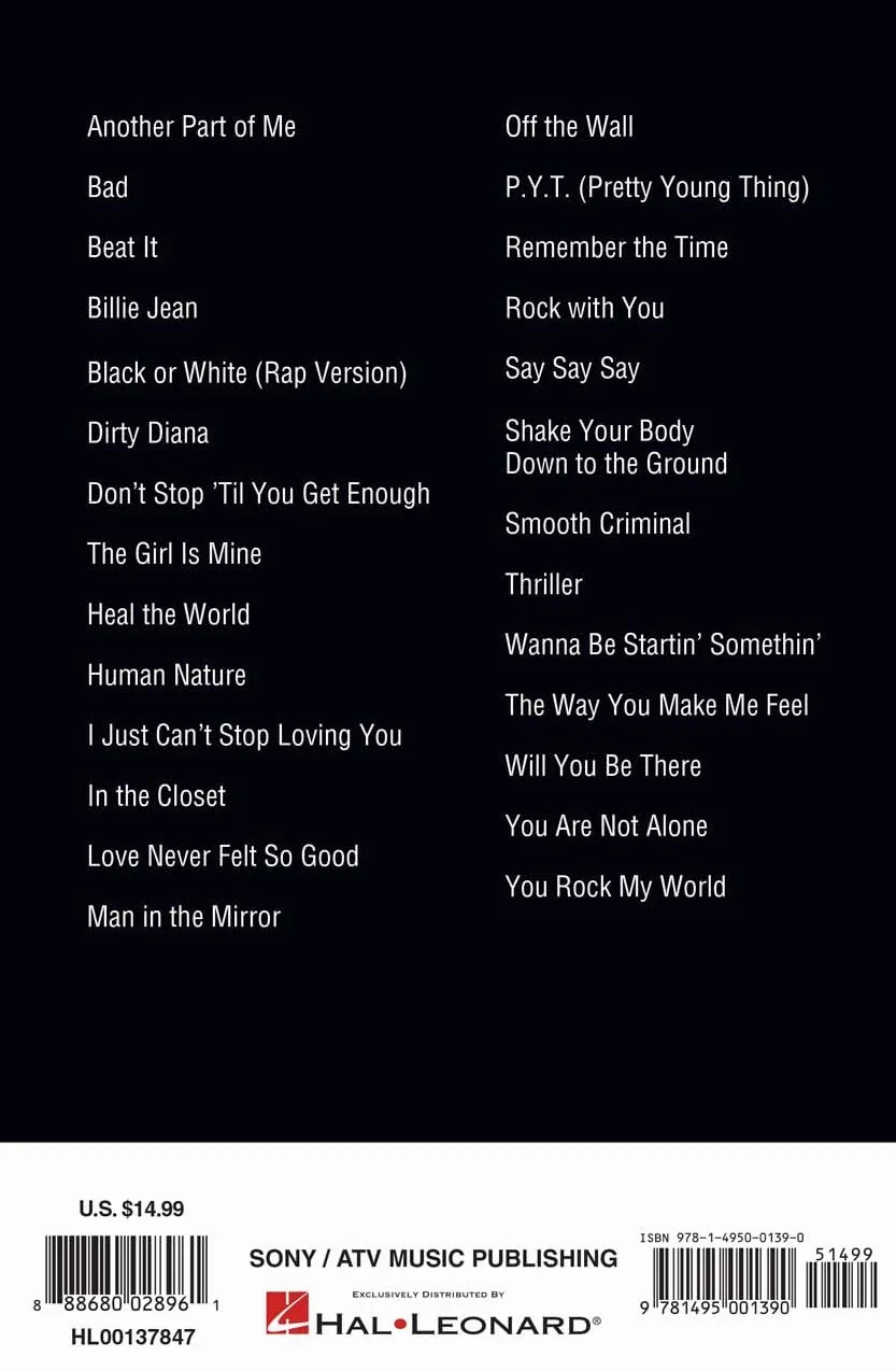 Michael jackson - guitar chord songbook - paroles et guitare - recueil - 27 chansons