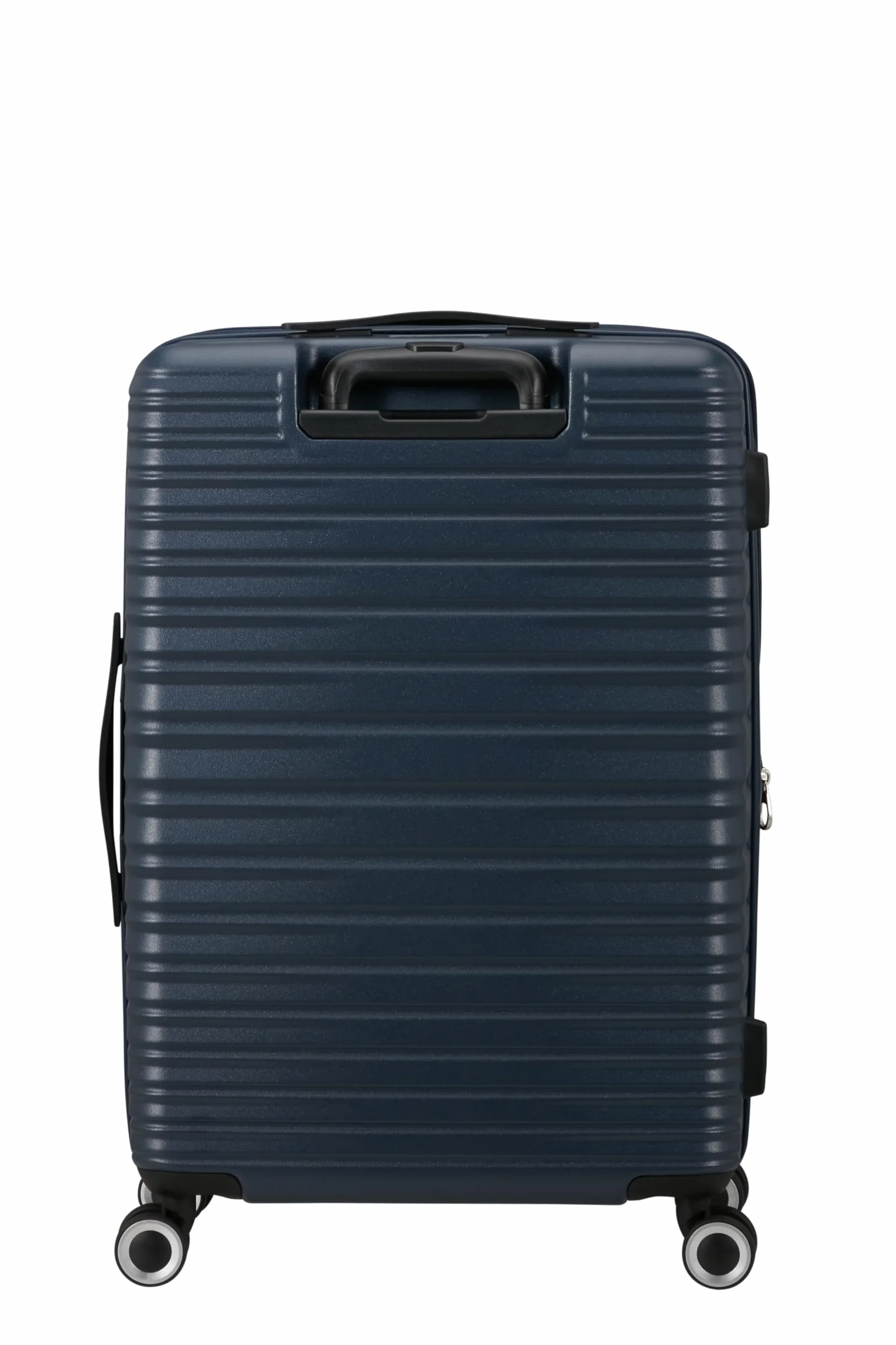 American Tourister Aerotech - 3-częściowy zestaw bagażowy z twardą skorupą (do przenoszenia, średni, duży) rozszerzalny zestaw wózków z zamkiem TSA - niebieski (metaliczny granat)