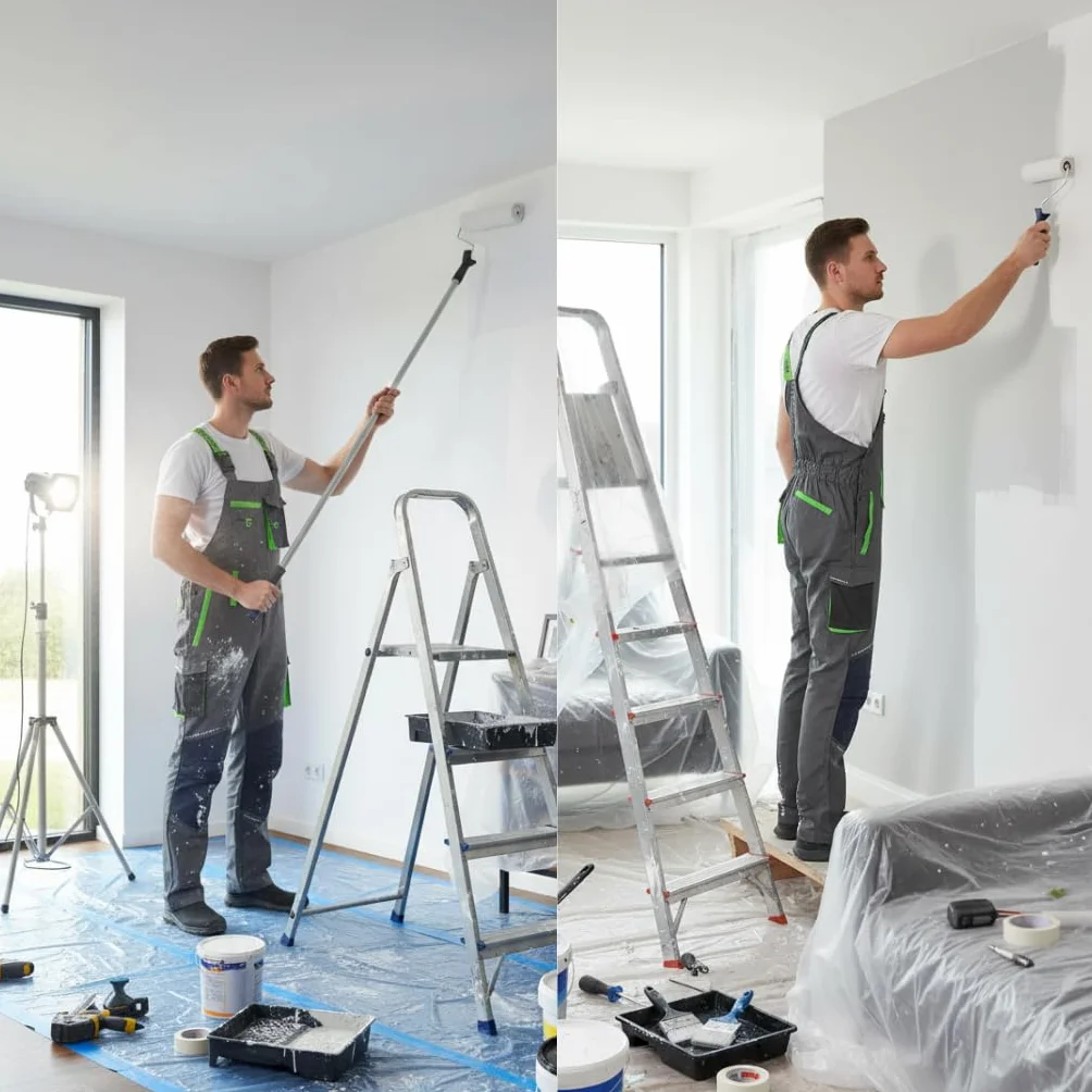 NEO TOOLS Męskie spodnie robocze klasy premium, 100% bawełna 210 g/m2, Ripstop, rozmiar XS-3XL, obszar kolan wzmocniony Cordura, elastyczny gumowy ściągacz i szelki, elementy odblaskowe