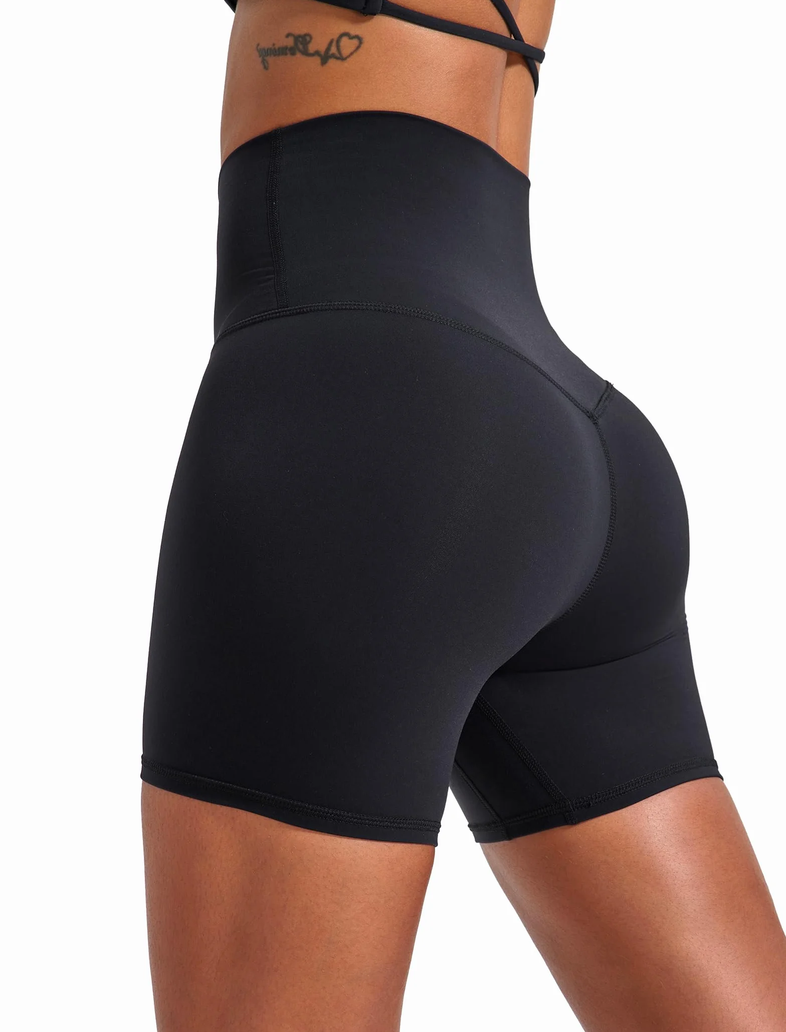 Voenxe Damskie Spodenki Sportowe do Jogi z Wysokim Stanem, Push Up Sportowe Spodnie Scrunch Butt, Fitness Trening Elastyczne Sportowe Szortów, Sportowe Rajstopy Trening Bieganie Sport, 2 Sztuk