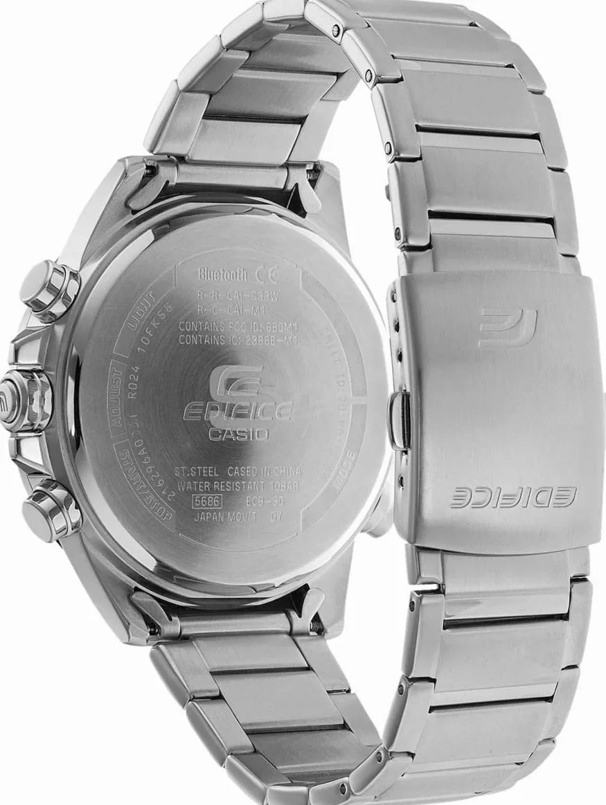 Casio Watch ECB-30D-2AEF, srebro, bransoletka