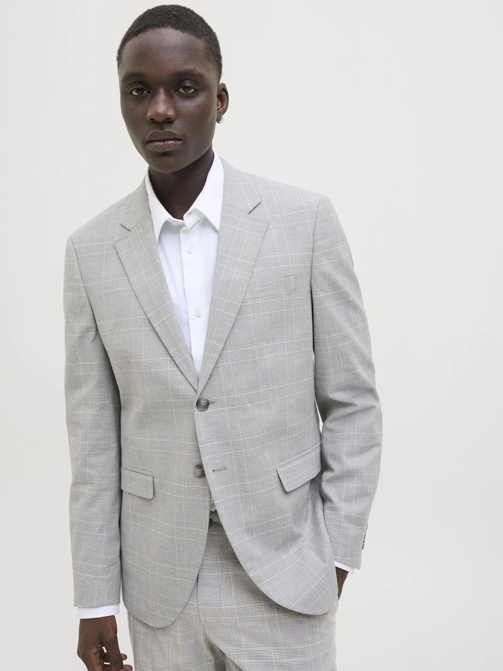 JACK & JONES Jprriviera męska marynarka lniana Slim Fit Sn, Chiseled Stone, 50