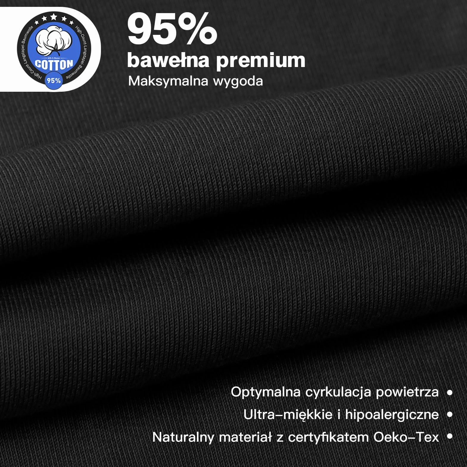 Premium Bokserki Męskie, Majtki （9 sztuk）, Bawełna, Komfortowy krój i idealne dopasowanie
