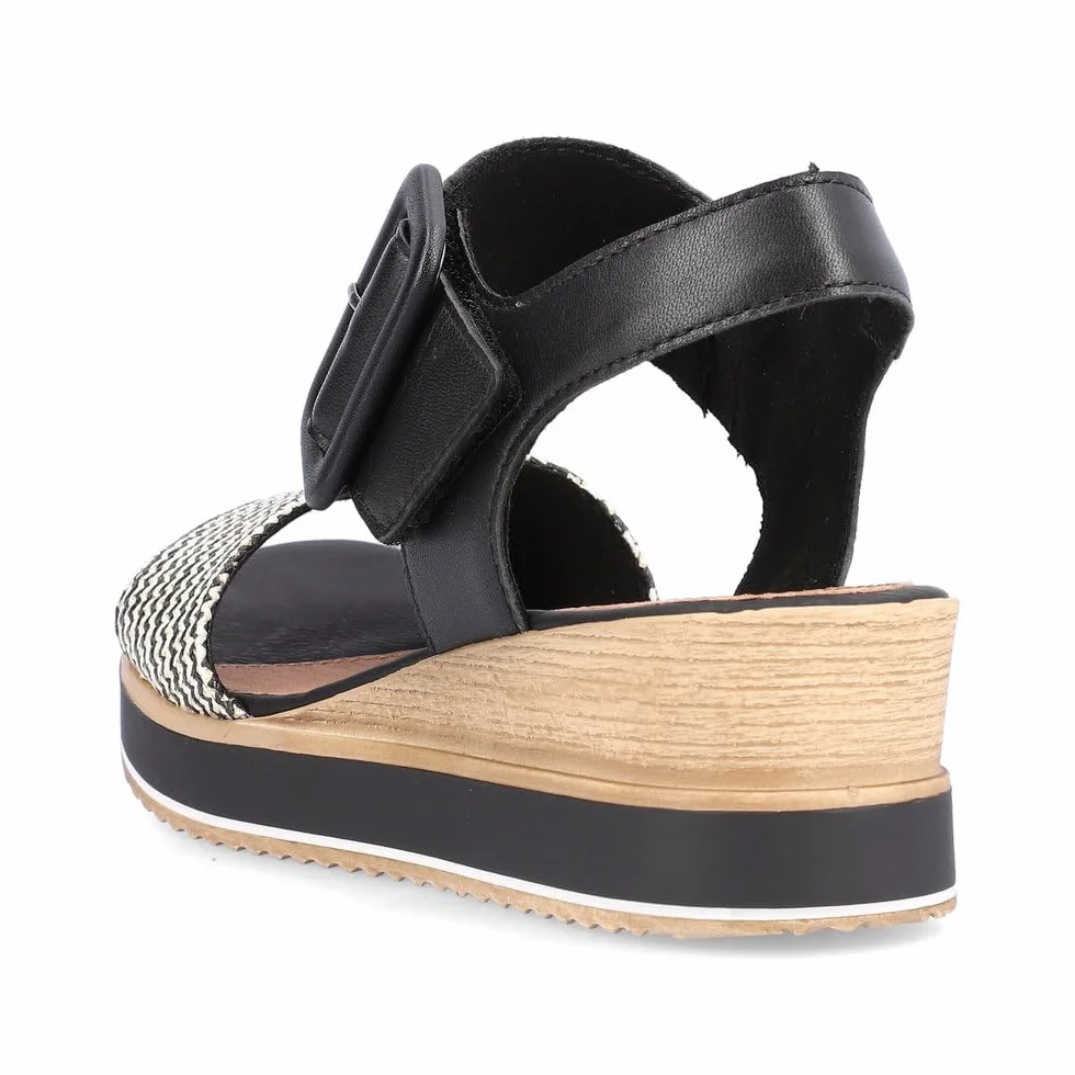 Remonte D6453 - Sandały klinowe. Kobiety
