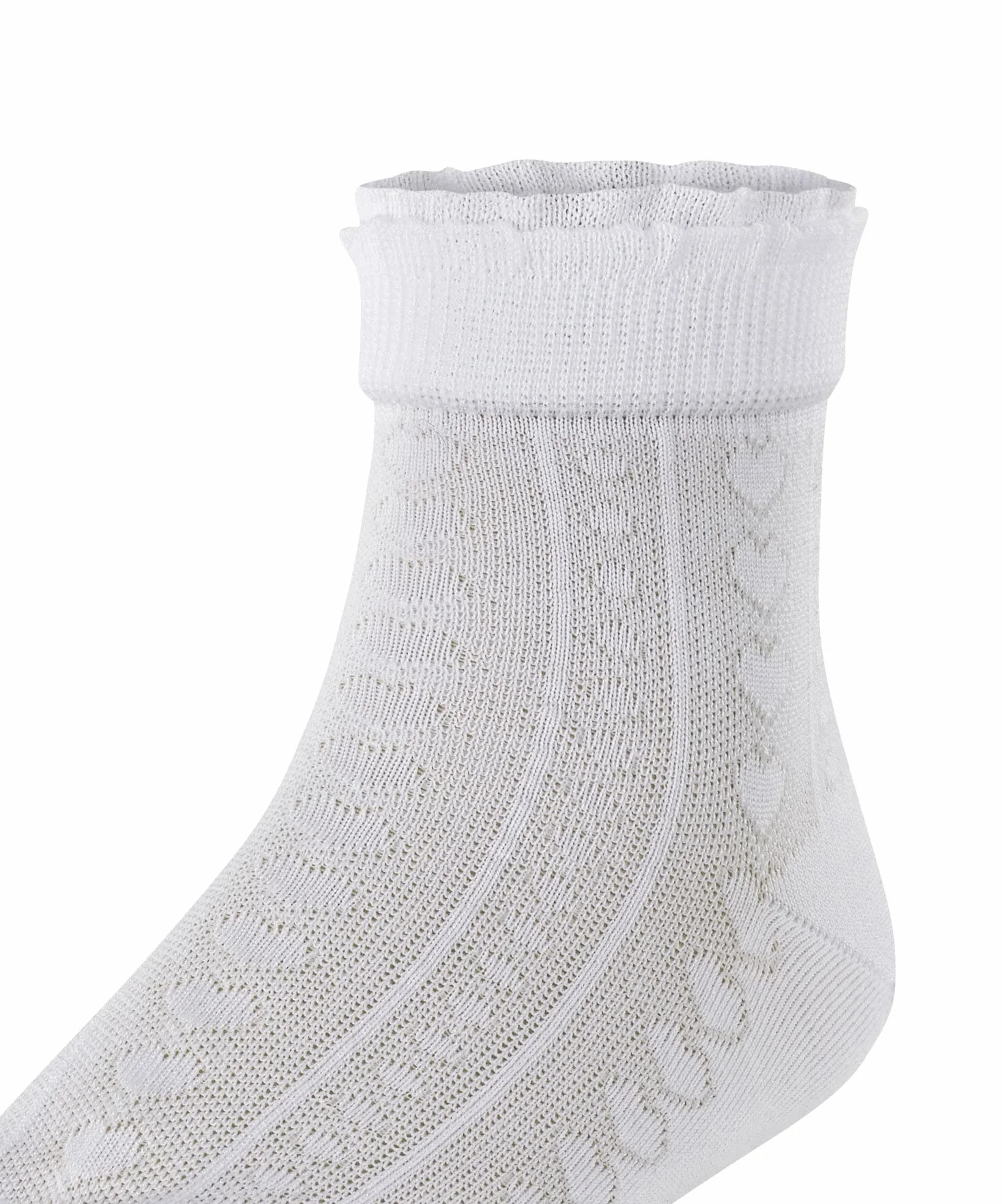 FALKE Uniseks - dzieci Romantic Net jednokolorowe oddychająca bawełna przyjazne dla skóry cienkie eleganckie z falbanką elastyczne na kostce do komunii 1 Para