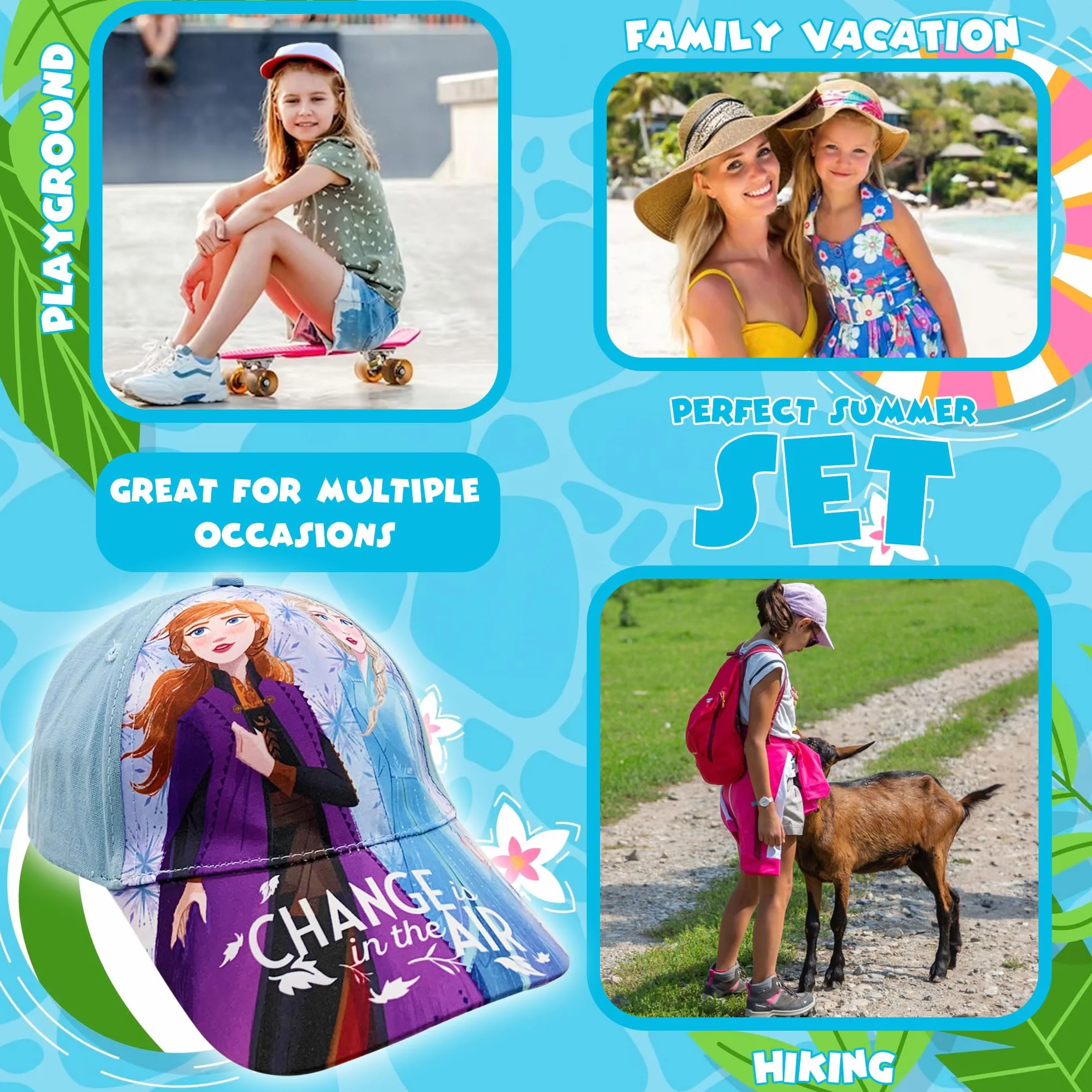 Sun City Kraina lodu Anna & Elsa dziecięca czapka z daszkiem dla dziewcząt