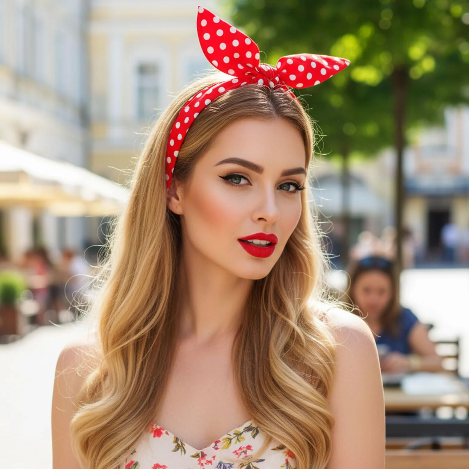 Okrągłe opaski do włosów w stylu lat 50. XX wieku, 2 sztuki