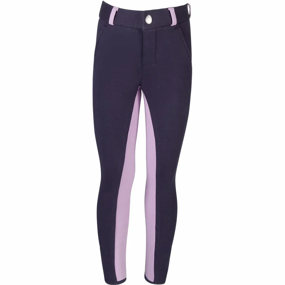 PFIFF Bryczesy dziecięce Elisa, wkładka z materiału, modny dwukolorowy wygląd, super miękkie, 134, Blau (Blue/Purple)