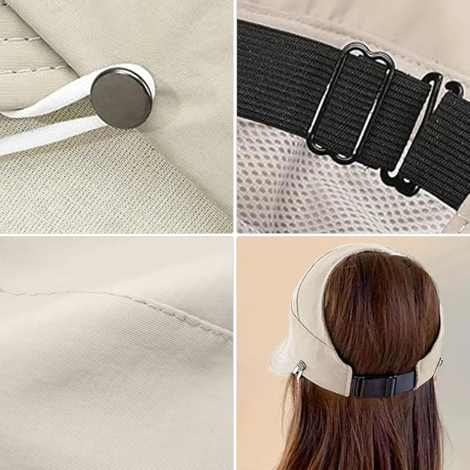 Damski kapelusz przeciwsłoneczny, ochrona UV 50, outdoorowa ochrona przed promieniowaniem UV, Hollow Top Sun, damska czapka bejsbolowa, składana, nadaje się do aktywności na świeżym powietrzu