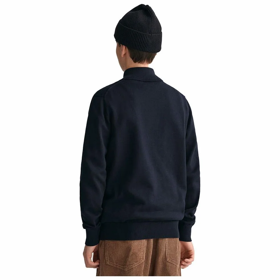 GANT Dziecięcy sweter Shield Cotton Half Zip, niebieski (Evening Blue), 158-164
