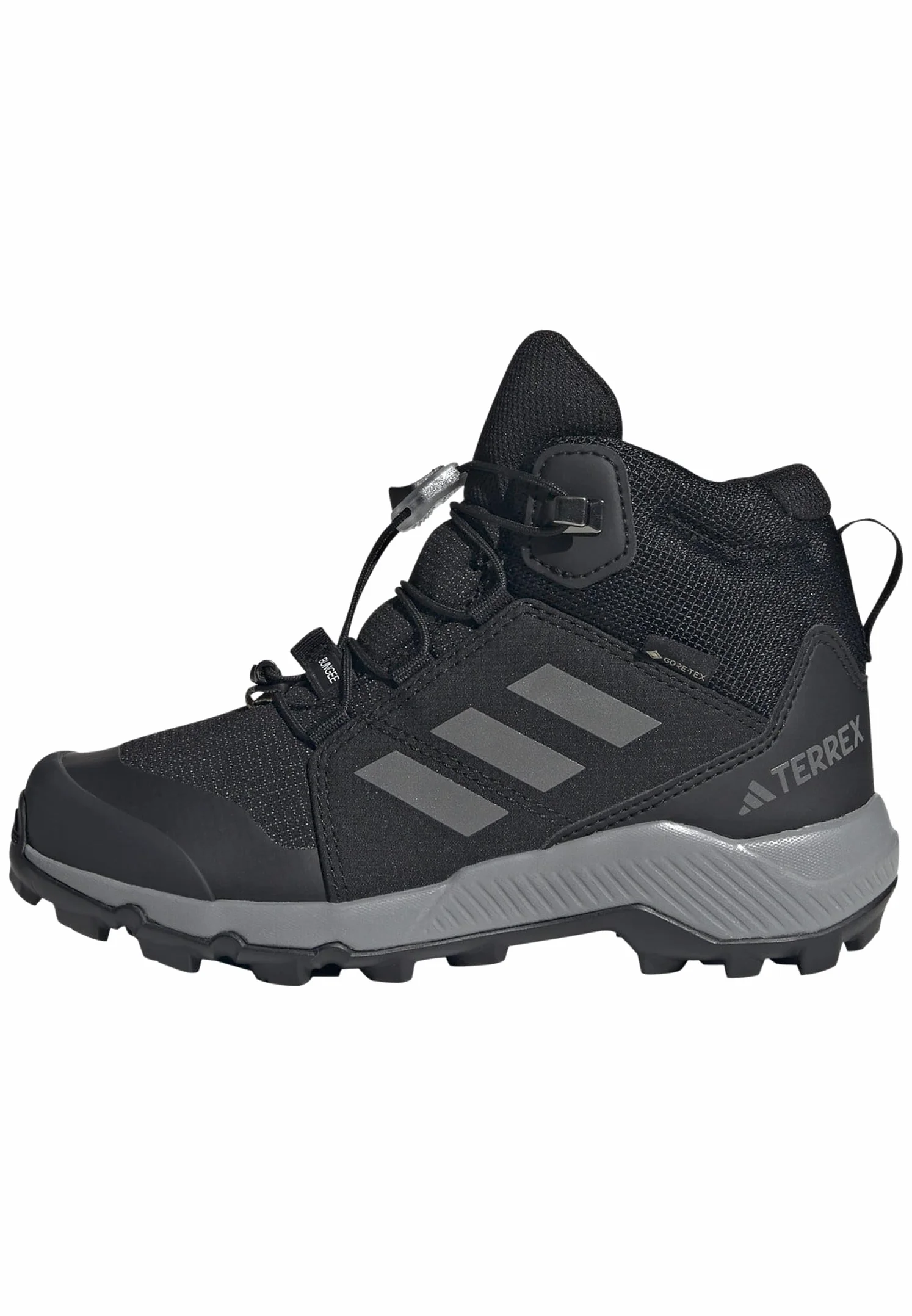 adidas Uniseks - dzieci Terrex Mid Gore-Tex Hiking Kids Shoes, Core Black/Grey Three/Core Black, 35.5 EU