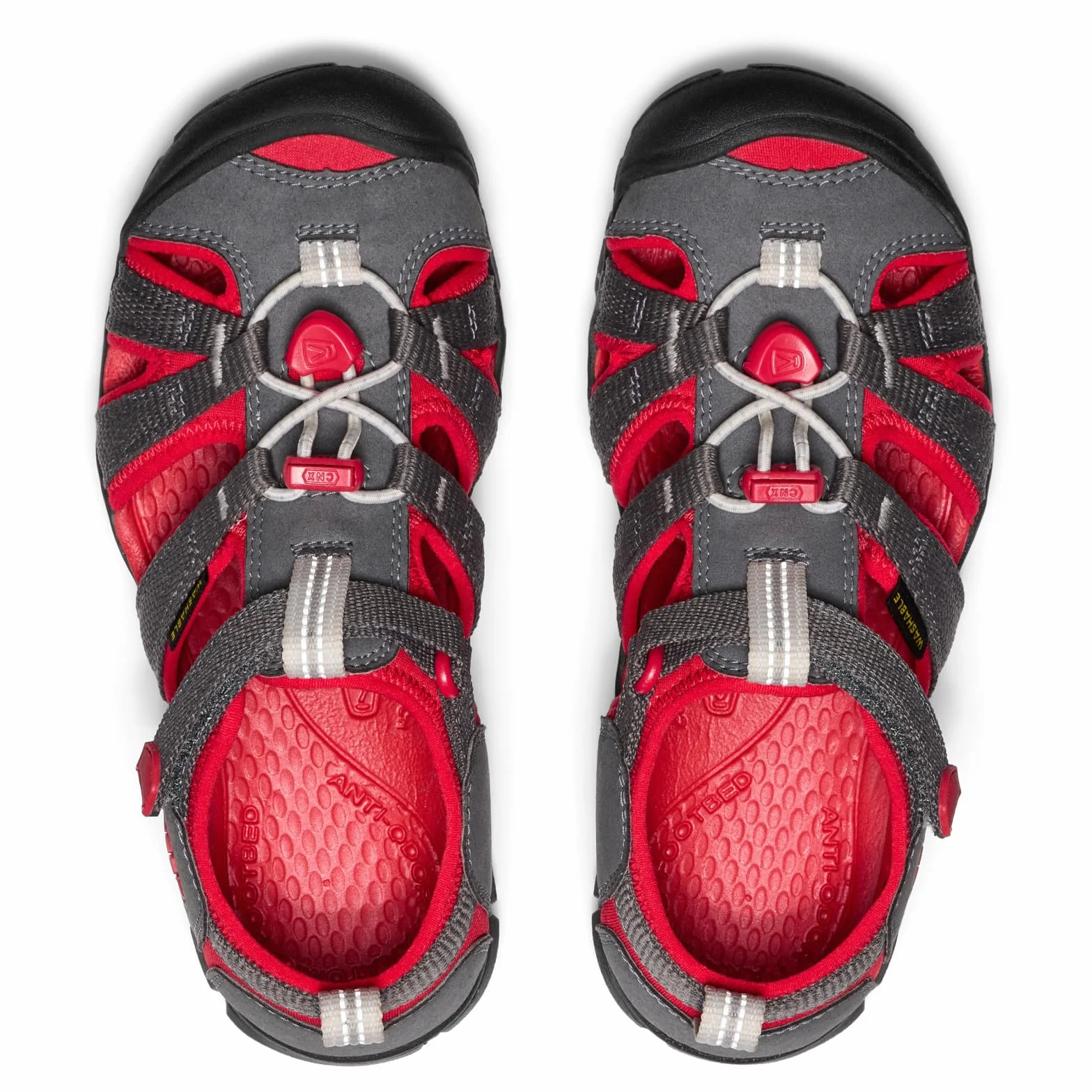 KEEN Seacamp 2 CNX sandały unisex dla dzieci i młodzieży, Szary magnes czerwony dywan, 37 EU