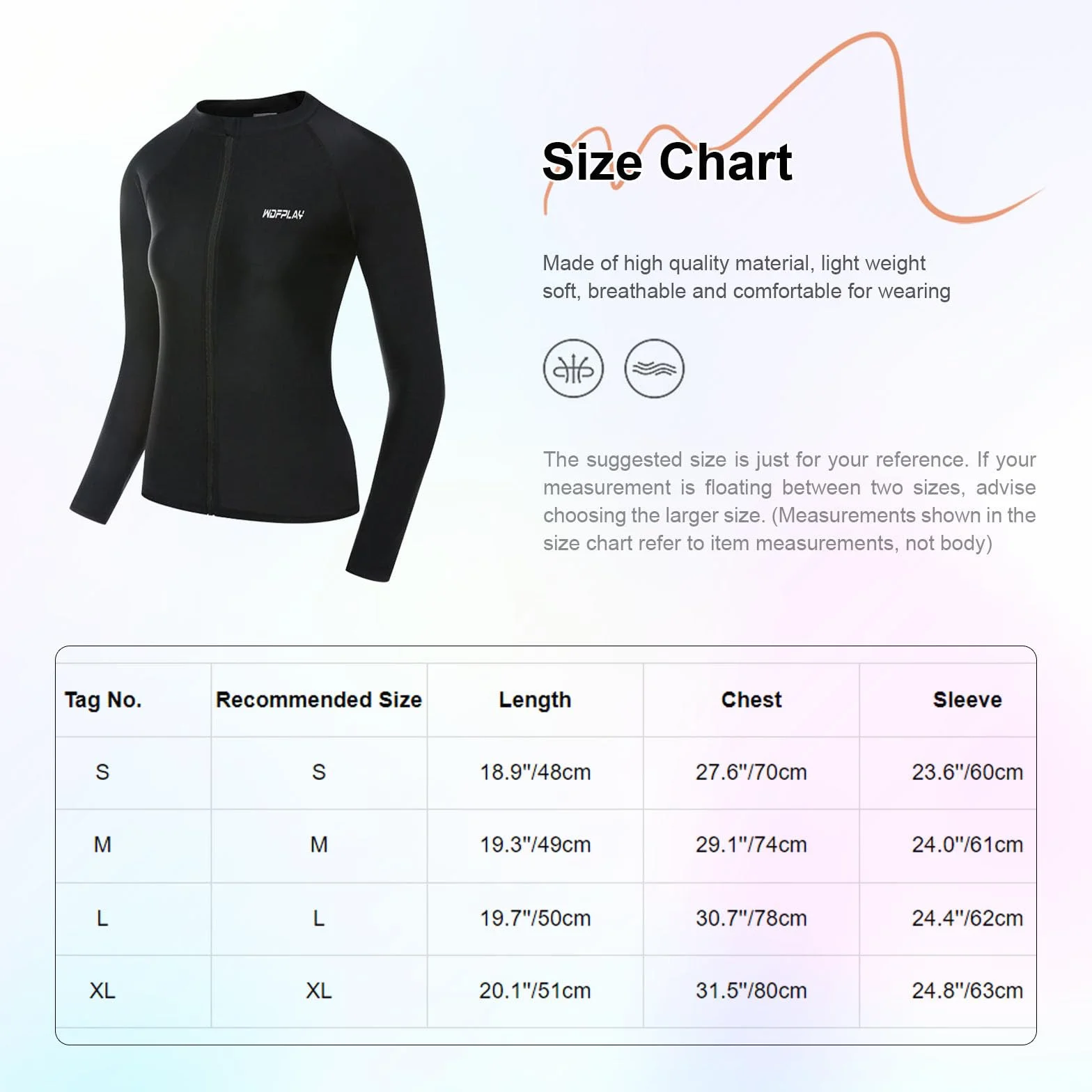 Damska koszulka Rashguard z długim rękawem Upf50+ ochrona przeciwsłoneczna Topy surfingowe Lekkie szybkoschnące ubrania plażowe z zamkiem błyskawicznym z przodu do pływania