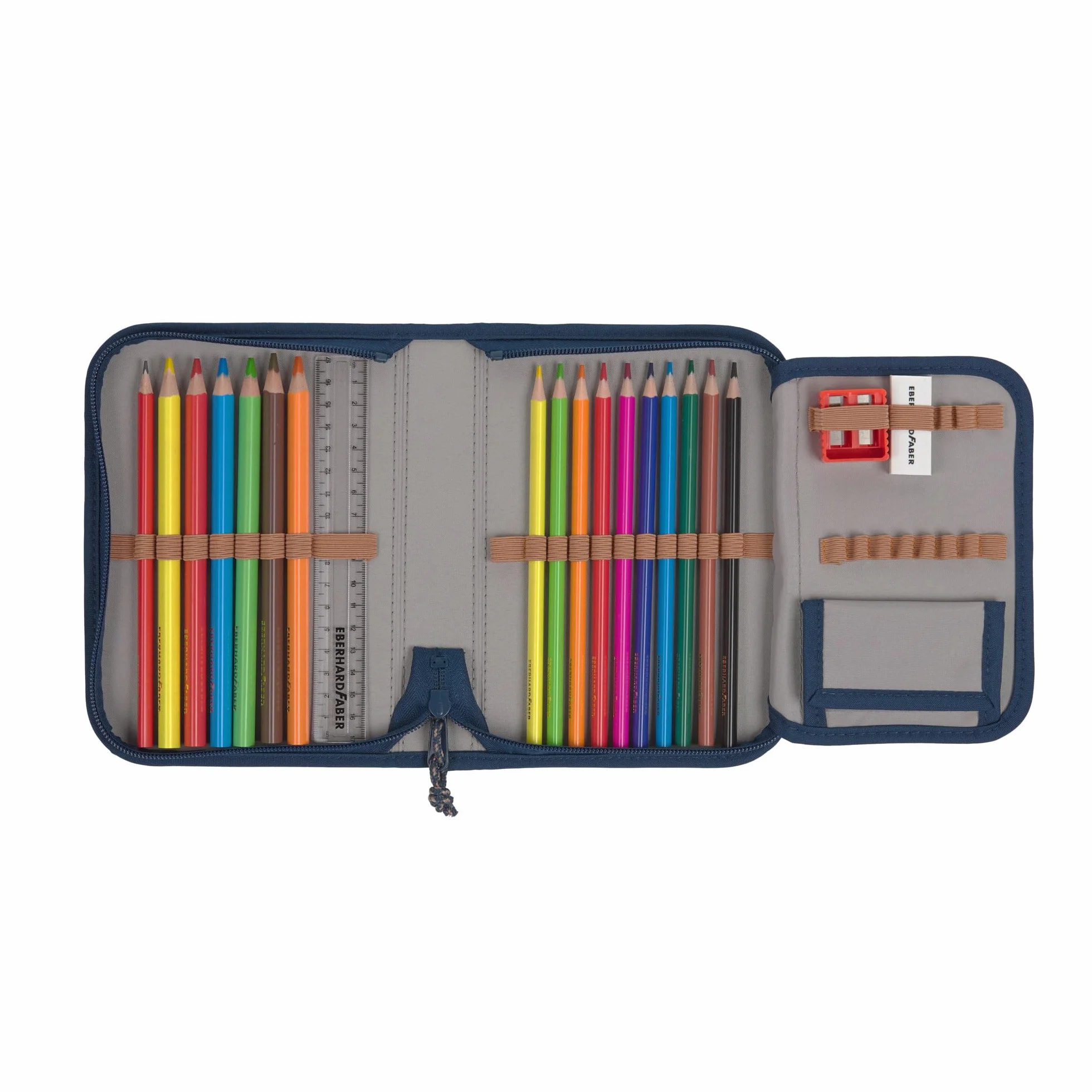 LÄSSIG 7-częściowy zestaw z tornistrem dla dzieci/School Set Boxy Unique navy, grantowy, Einheitsgröße, Casual