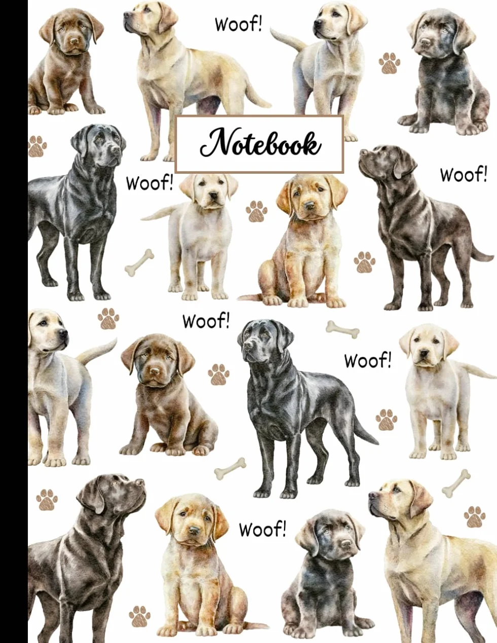 Labrador Notebook: Black, Yellow, and Chocolate Labs | Cute Labrador Retriever Journal Notebook for Dog Lovers 8.5 x 11 Wide Ruled
