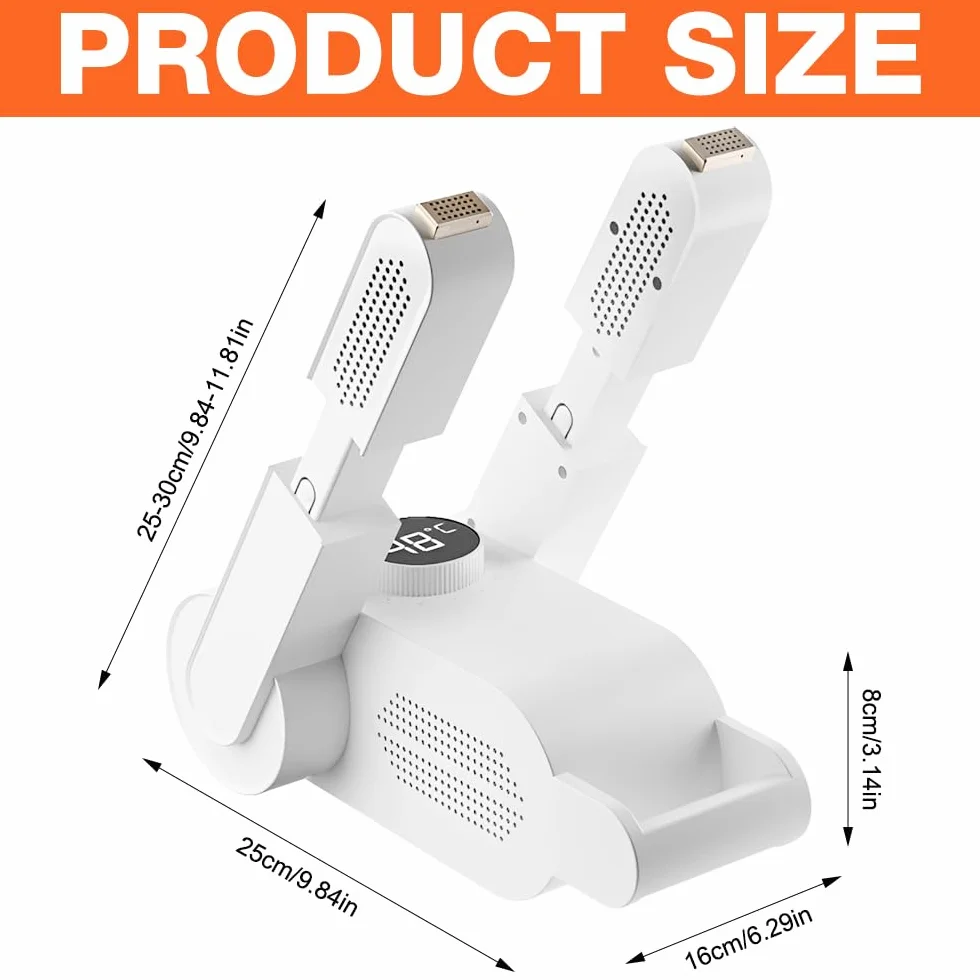 Shoe Dryer elektryczna suszarka do butów, z timerem, odporna na promieniowanie UV, antybakteryjna, gorące powietrze 360°, do butów zimowych, butów przeciwdeszczowych, butów do piłki nożnej