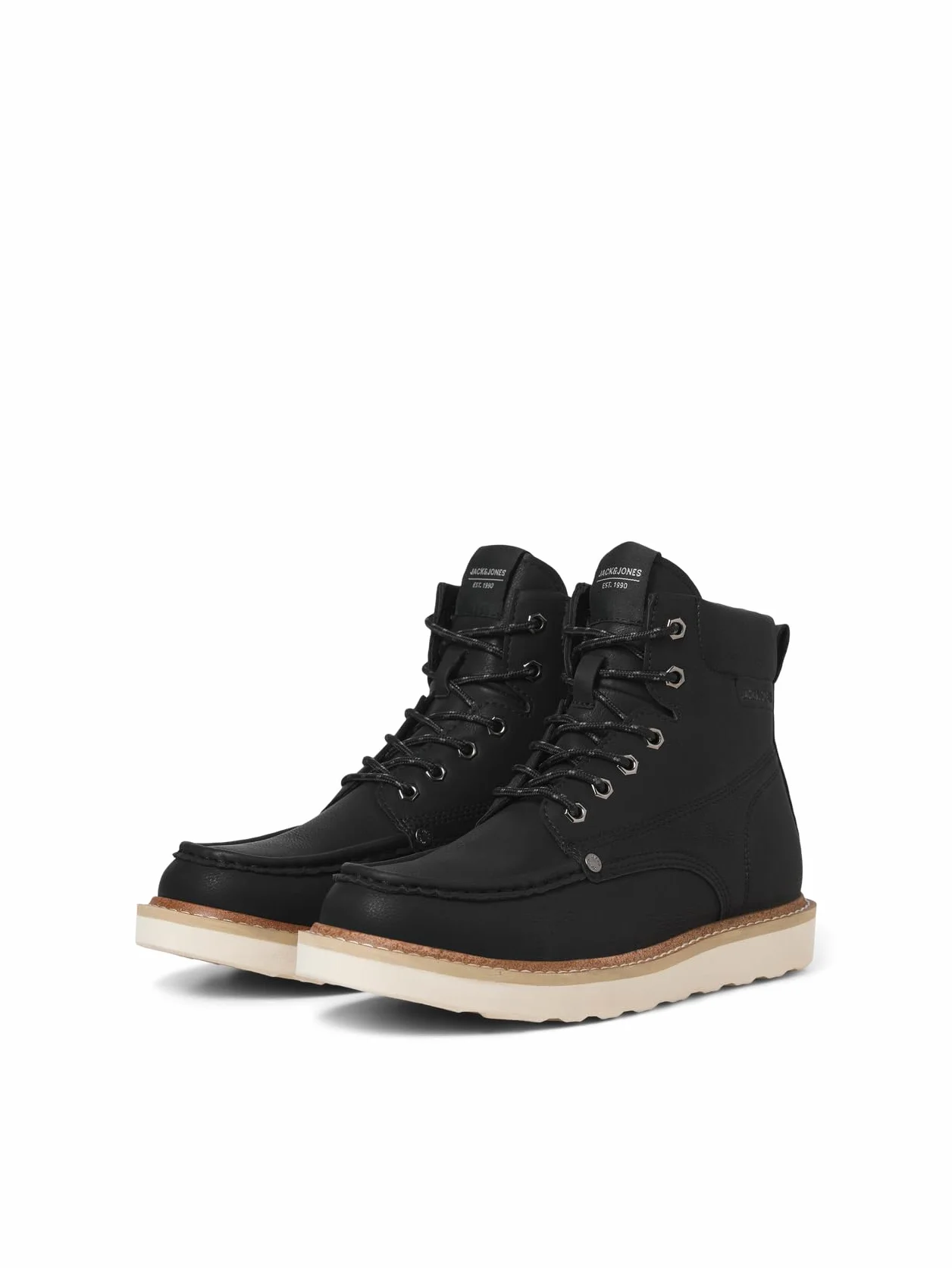 JACK & JONES Mężczyźni Jfwarchway Pu Moc Bootbotki sznurowane