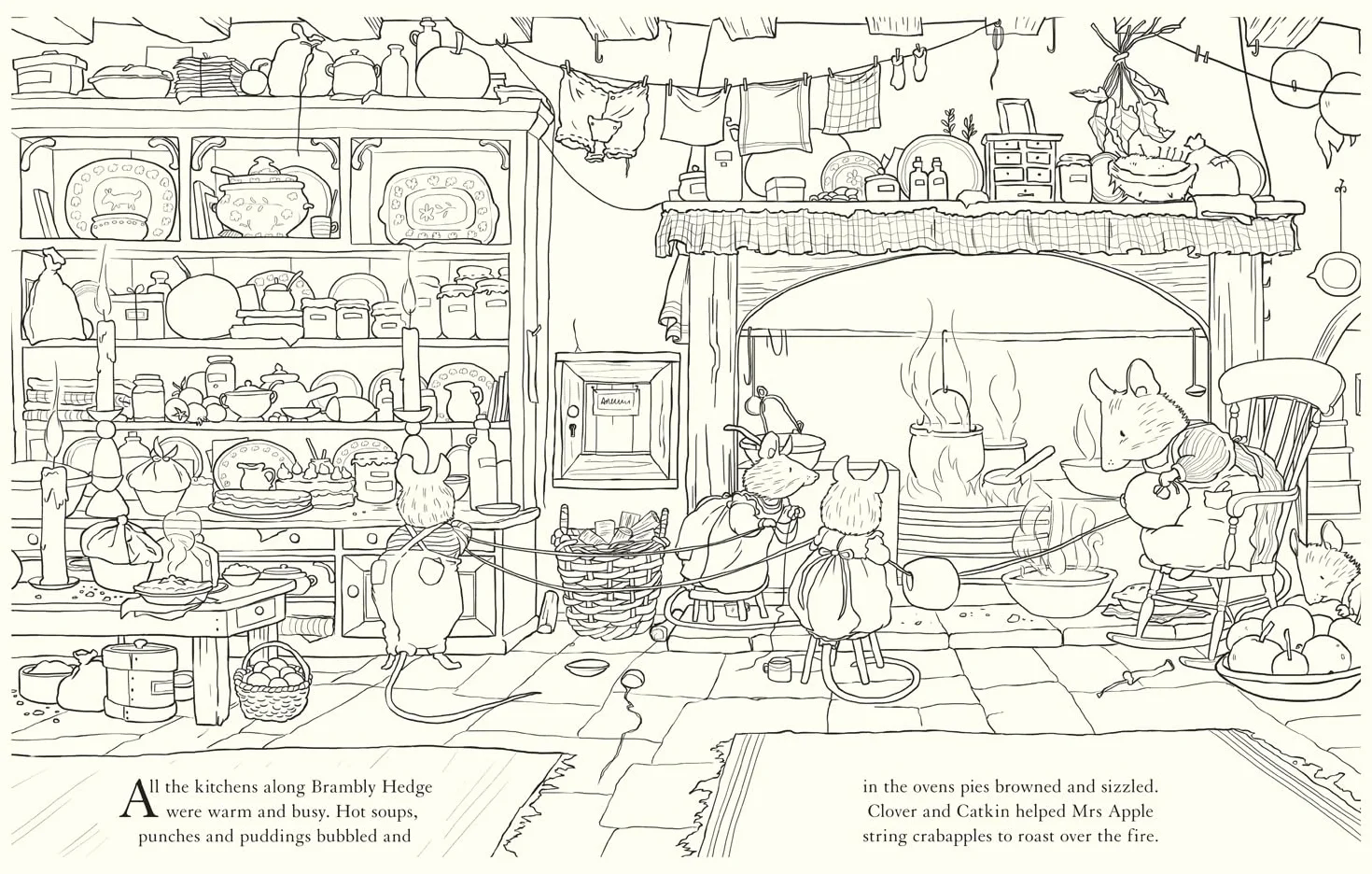Brambly Hedge: Festive Colouring Book: A magically festive colouring book for children and adults alike packed with classic illustrations for all
