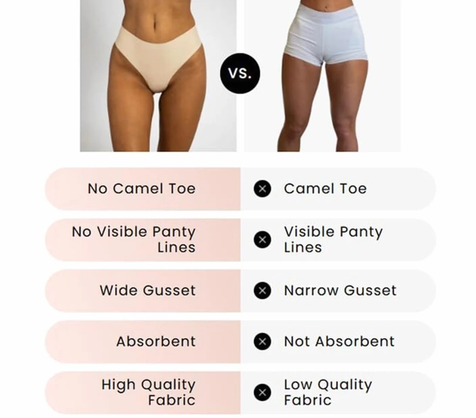 Women’s Seamless High-Waist Thong 3-Pack - No Show Underwear With ContourSafe Design, Breathable Comfort Fit