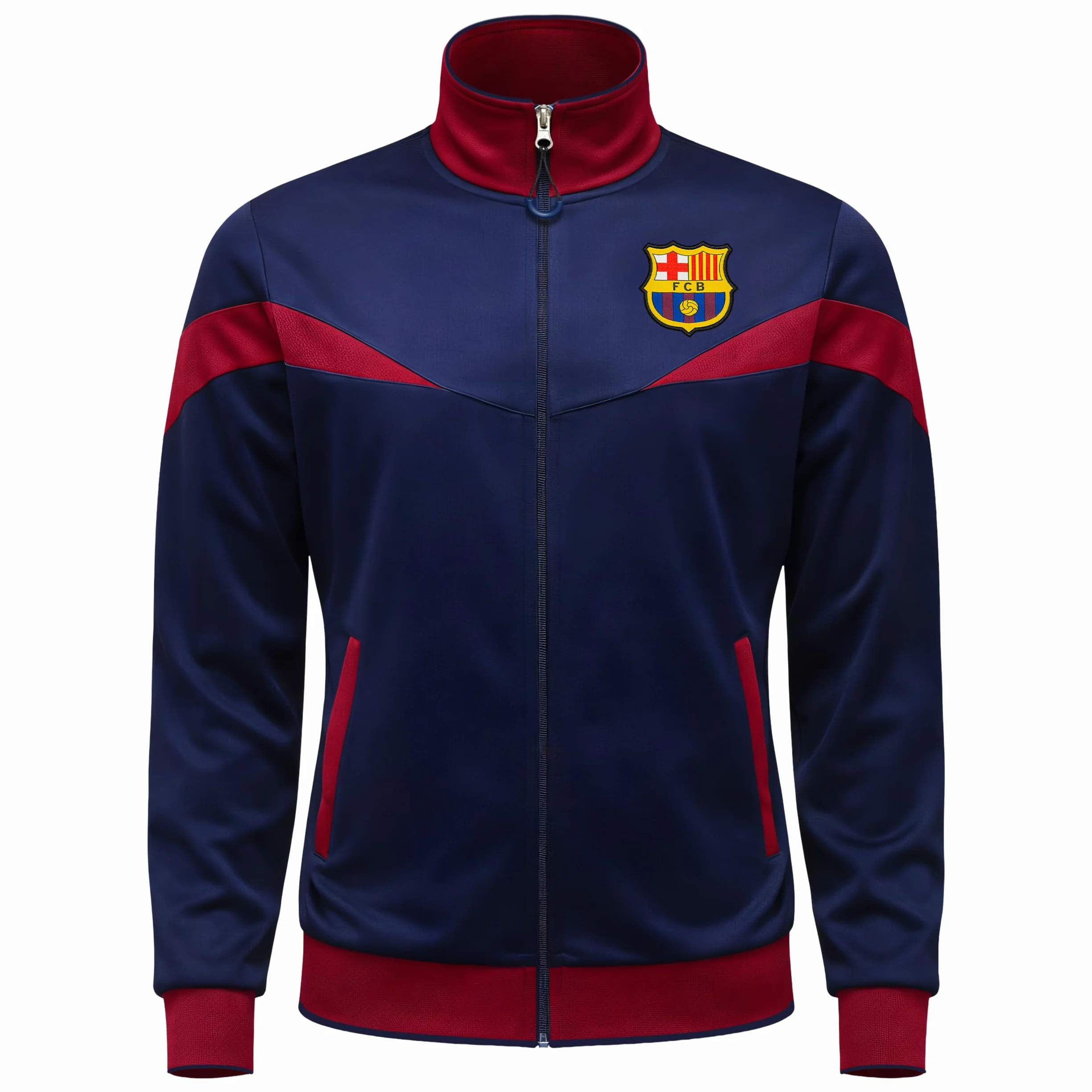 Icon Sports Kurtka treningowa z zamkiem błyskawicznym na całej długości Mężczyźni Fc Barcelona Track Jacket (1 w zestawie)