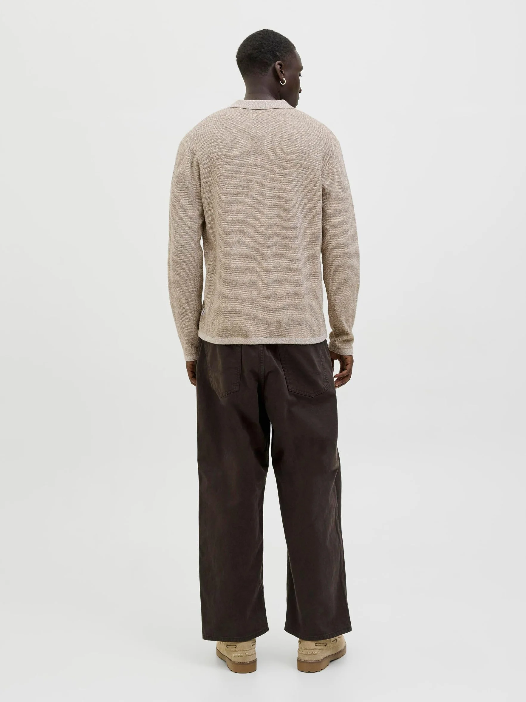 JACK & JONES Jjegeorge Knit Polo Ls Sn, Coriander, XL