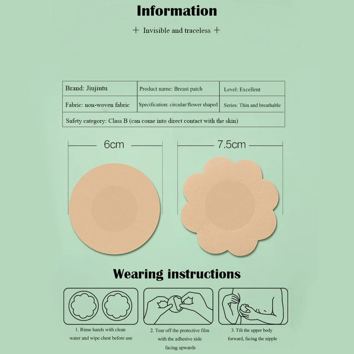 Disposable breast patch Nipple Covers Self Adhesive Invisible Nipple Breast Cover sexy Breast Pasties good lines body tape big large breasts Bra Pads