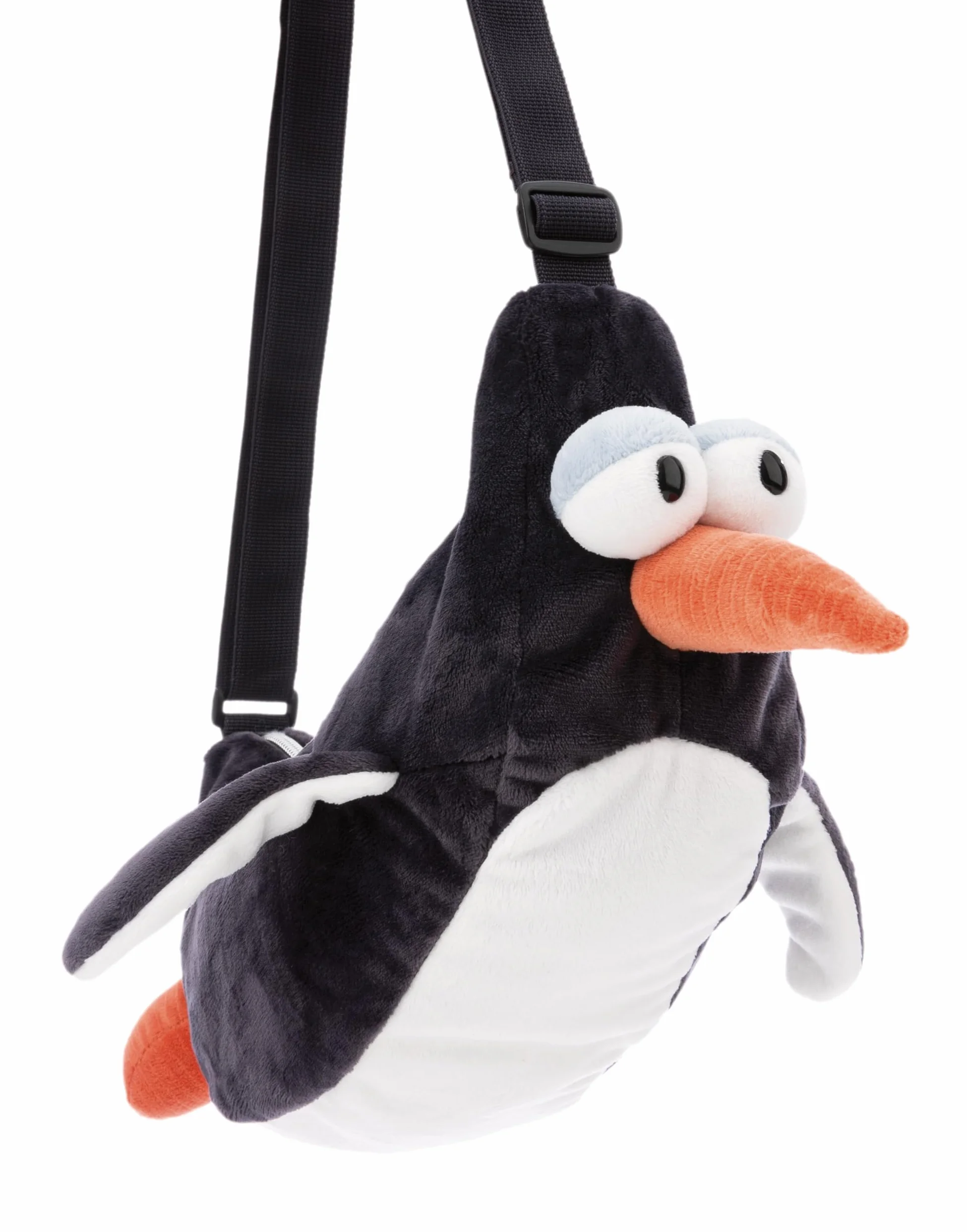 NICI 62458 Torba crossbody, pingwin Jorge Thunder, stylowa i praktyczna torba na ramię w uroczym kształcie pingwina, dla dziewcząt i nastolatek, prezent dla fanów, 30 x 18 x 9 cm, szara