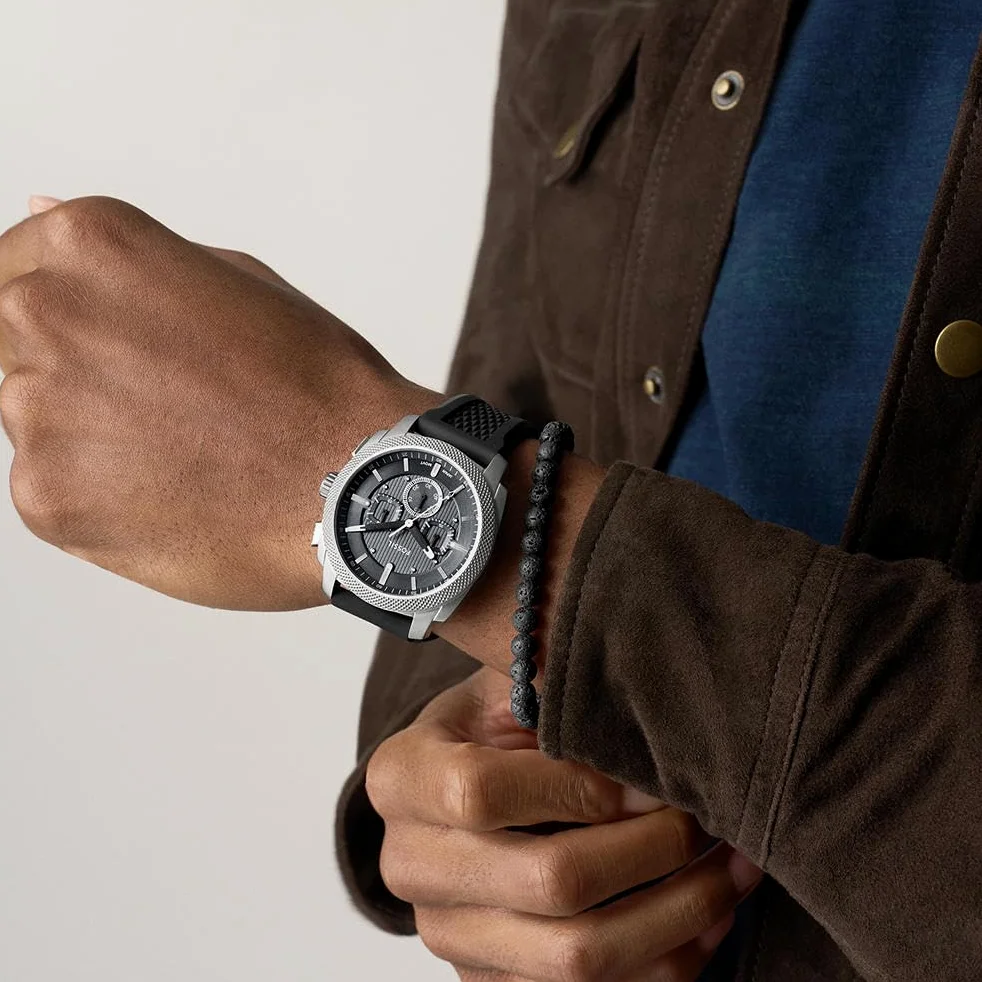 Fossil Machine FS6145SET męski zegarek ze stali nierdzewnej, 42 mm