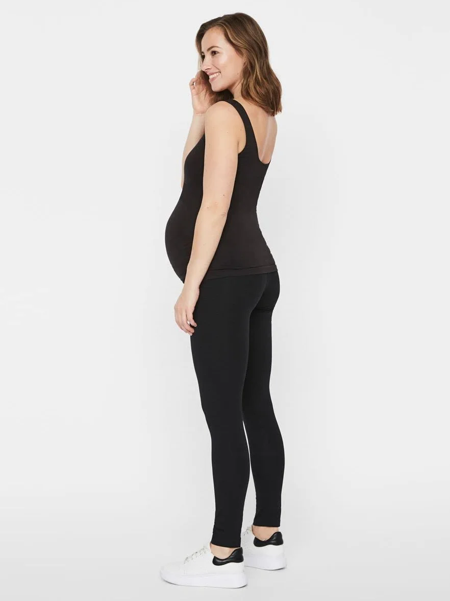 MAMALICIOUS Mllea Org Long Legging 2pack A. O. Noos - Legginsy ciążowe Kobiety