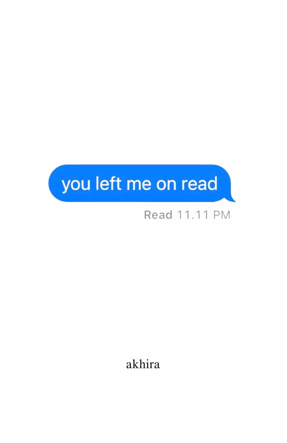 you left me on read: Brak