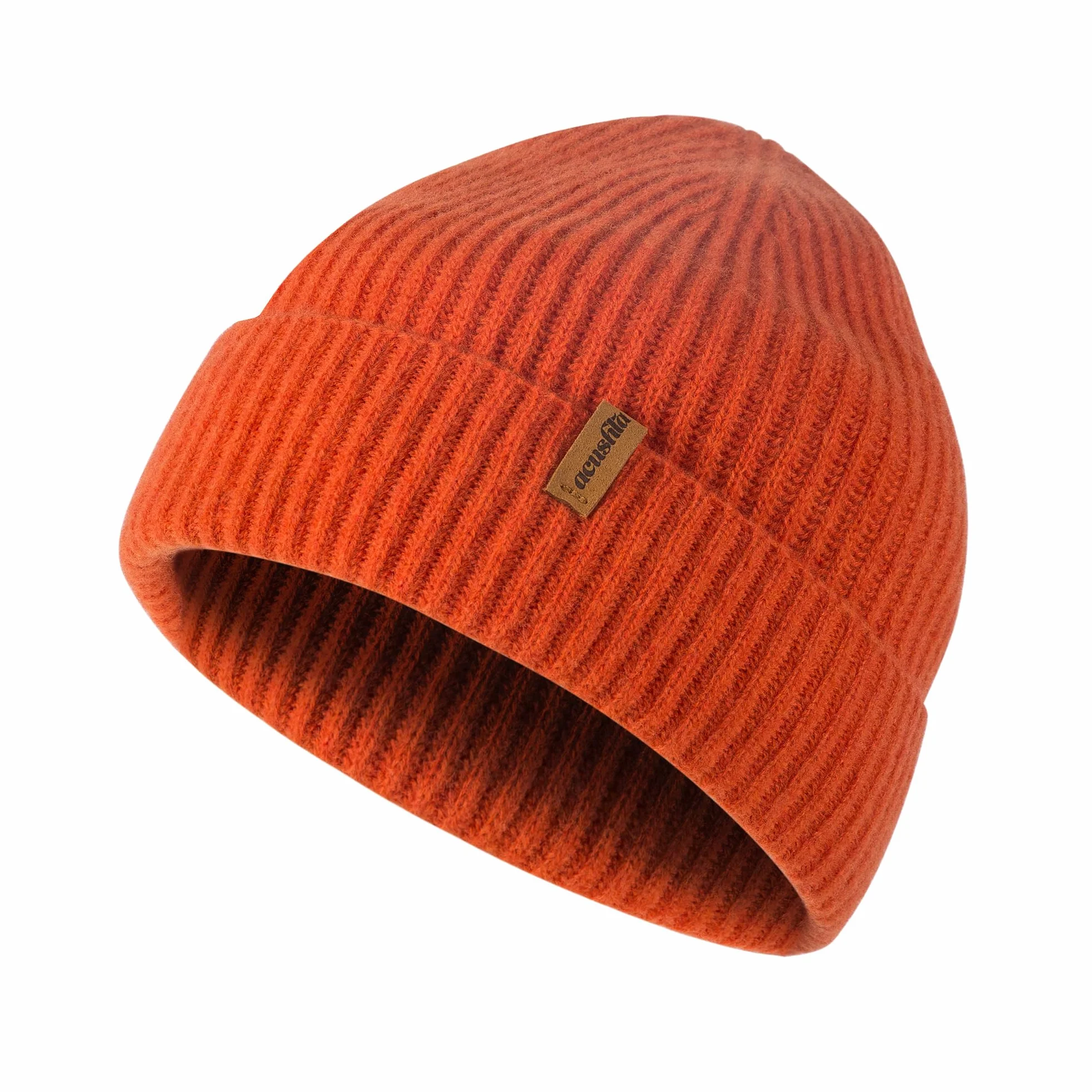 ACUSHLA 100% wełna merynosowa mankietowa czapka dla mężczyzn i kobiet dzianinowa czapka zimowa unisex czapka do zegarka Skullie na zimną pogodę
