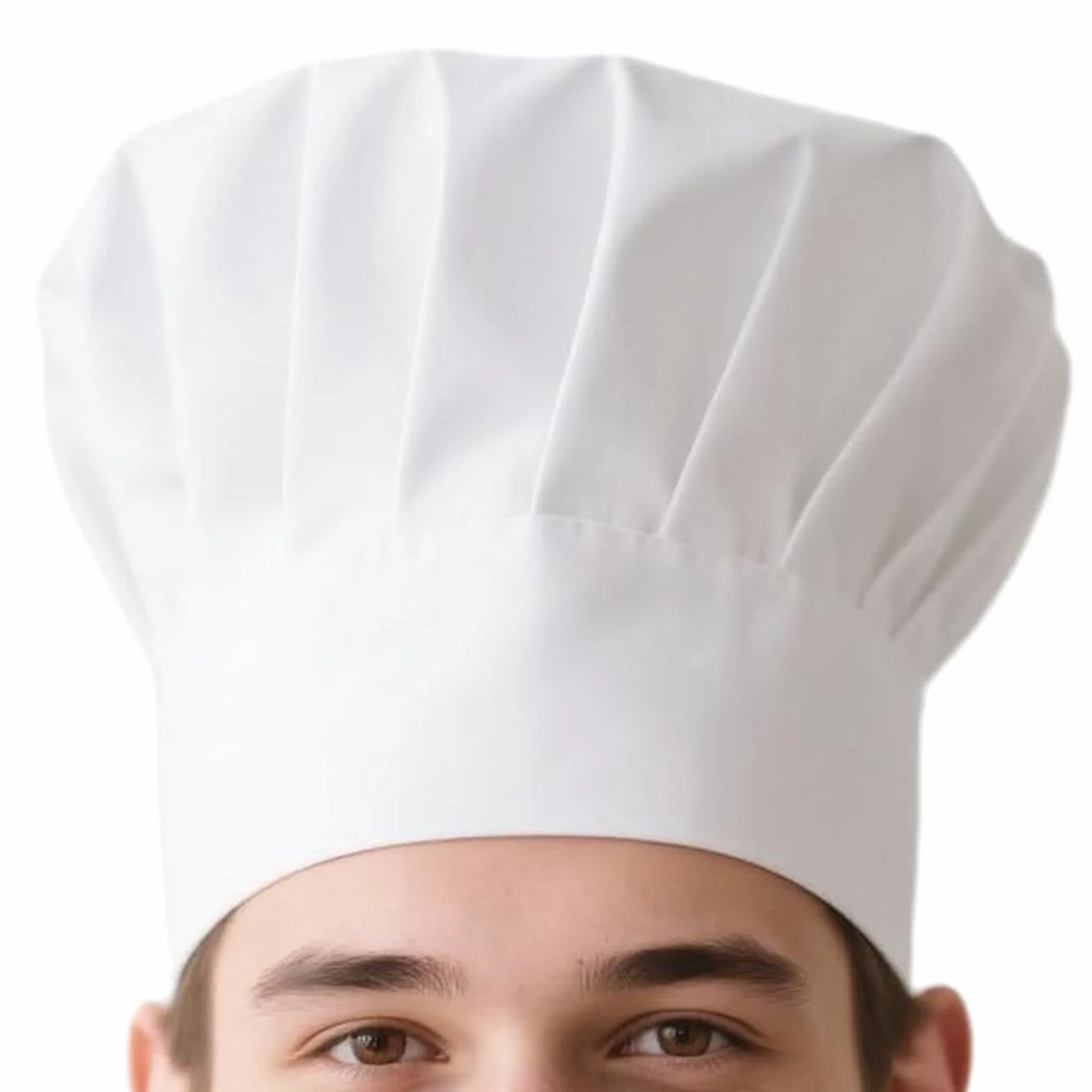 Czapka szefa kuchni unisex dorosły wzór grzybowy regulowana kuchenna mundurek czapka do pieczenia imprezy gotowania restauracji (biała)