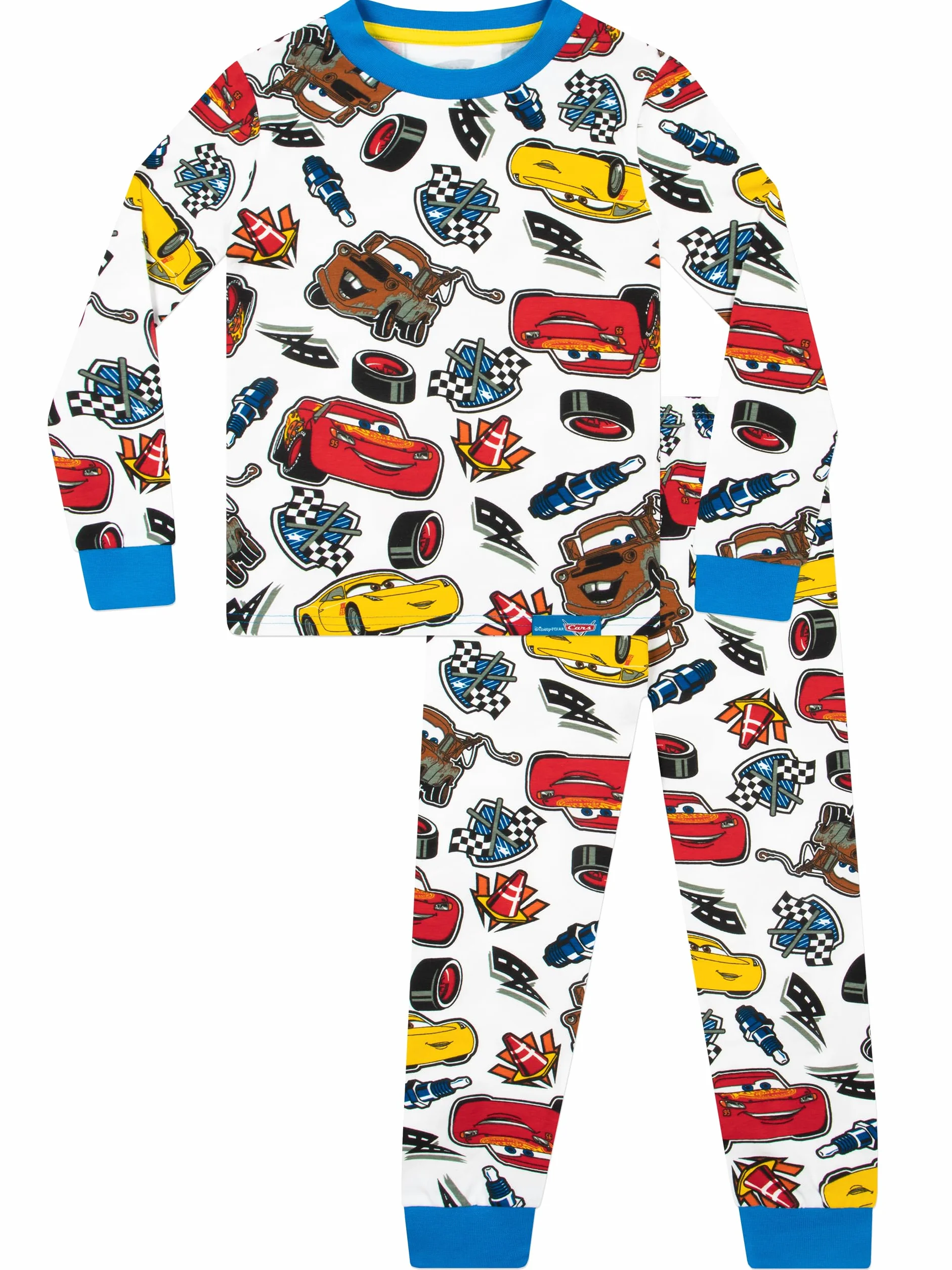 Disney Cars Piżama | Zygzak McQueen Piżama | Zestaw Piżam Dla Chłopców | Dopasowana Piżama Dla Dzieci