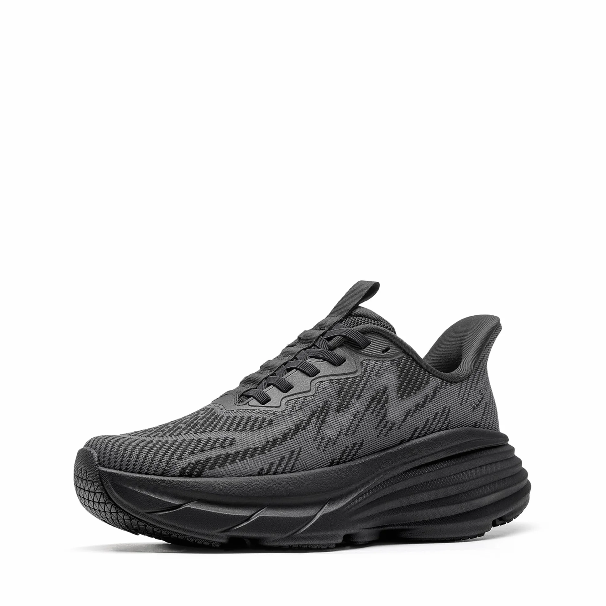 ALLSWIFIT Damskie wsuwane buty do chodzenia bez użycia rąk poduszka bieganie tenis Swift pluszowe antypoślizgowe wygodne trening siłownia sportowe modne trampki, Czarny, 39 EU
