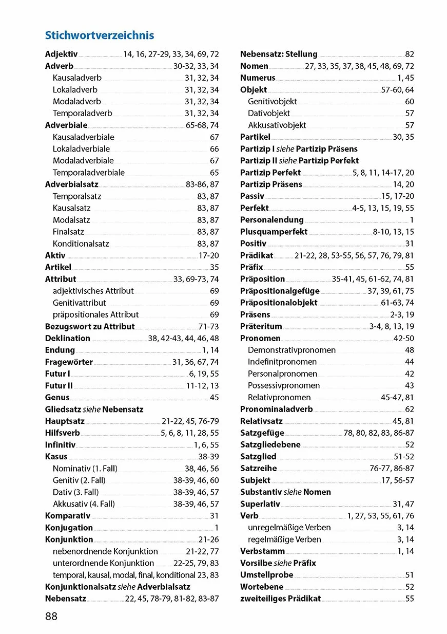 Grammatik 5.-7. Klasse: Wortarten und Satzglieder. Übungsprogramm mit Lösungen: 215