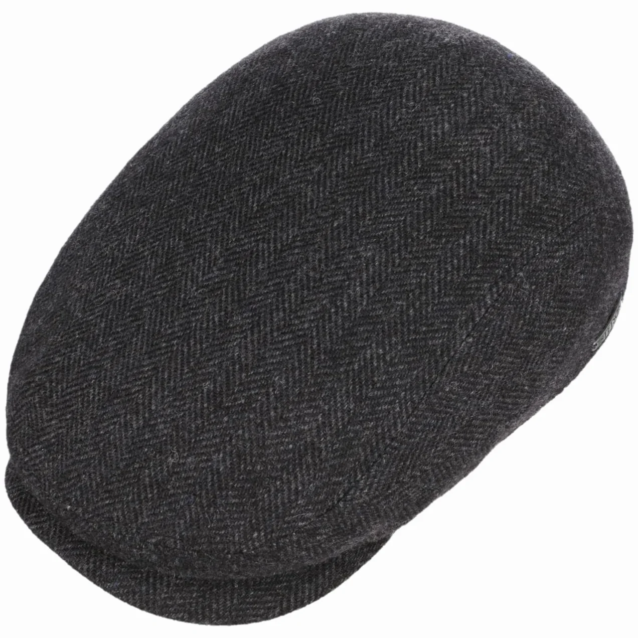 Stetson Belfast płaska czapka z daszkiem, męska czapka z daszkiem z wełną, czapka męska Herringbone z podszewką (bawełna), czapka wełniana na jesień/zimę, płaska czapka