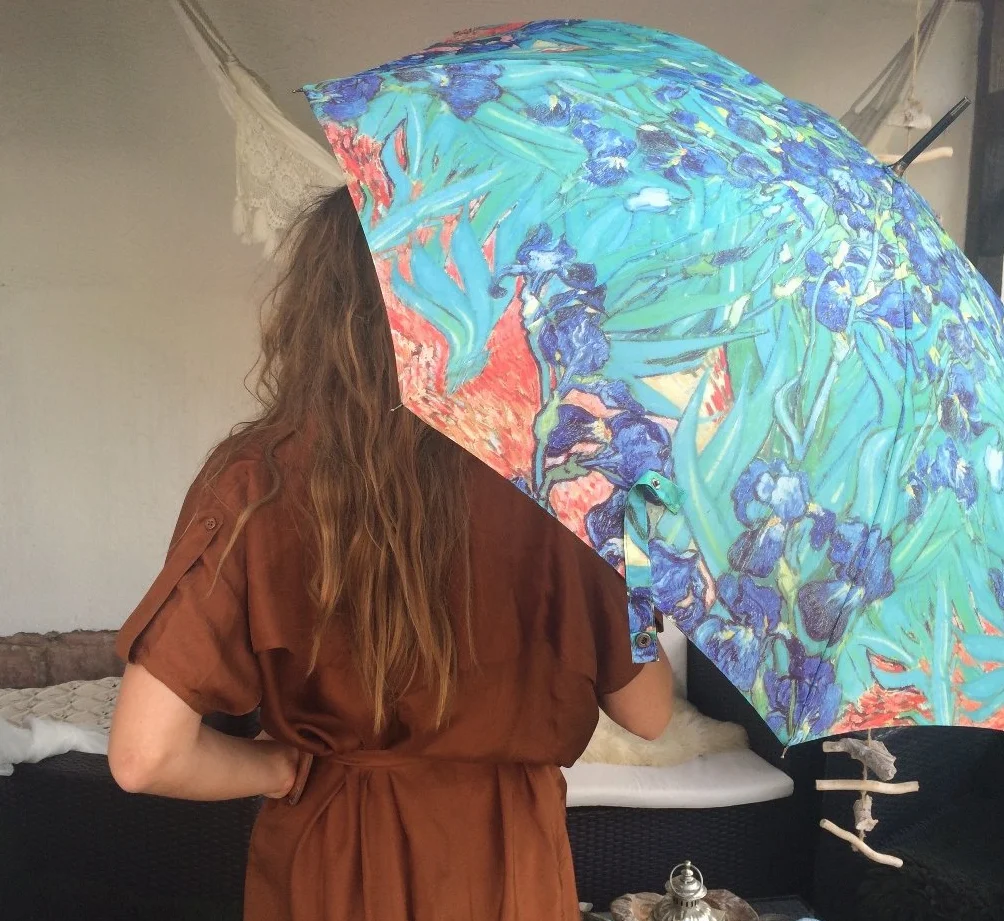 VON LILIENFELD parasolVincent van Gogh Irys otwarty automatyczny parasol artystyczny stabilny wiatroodporny
