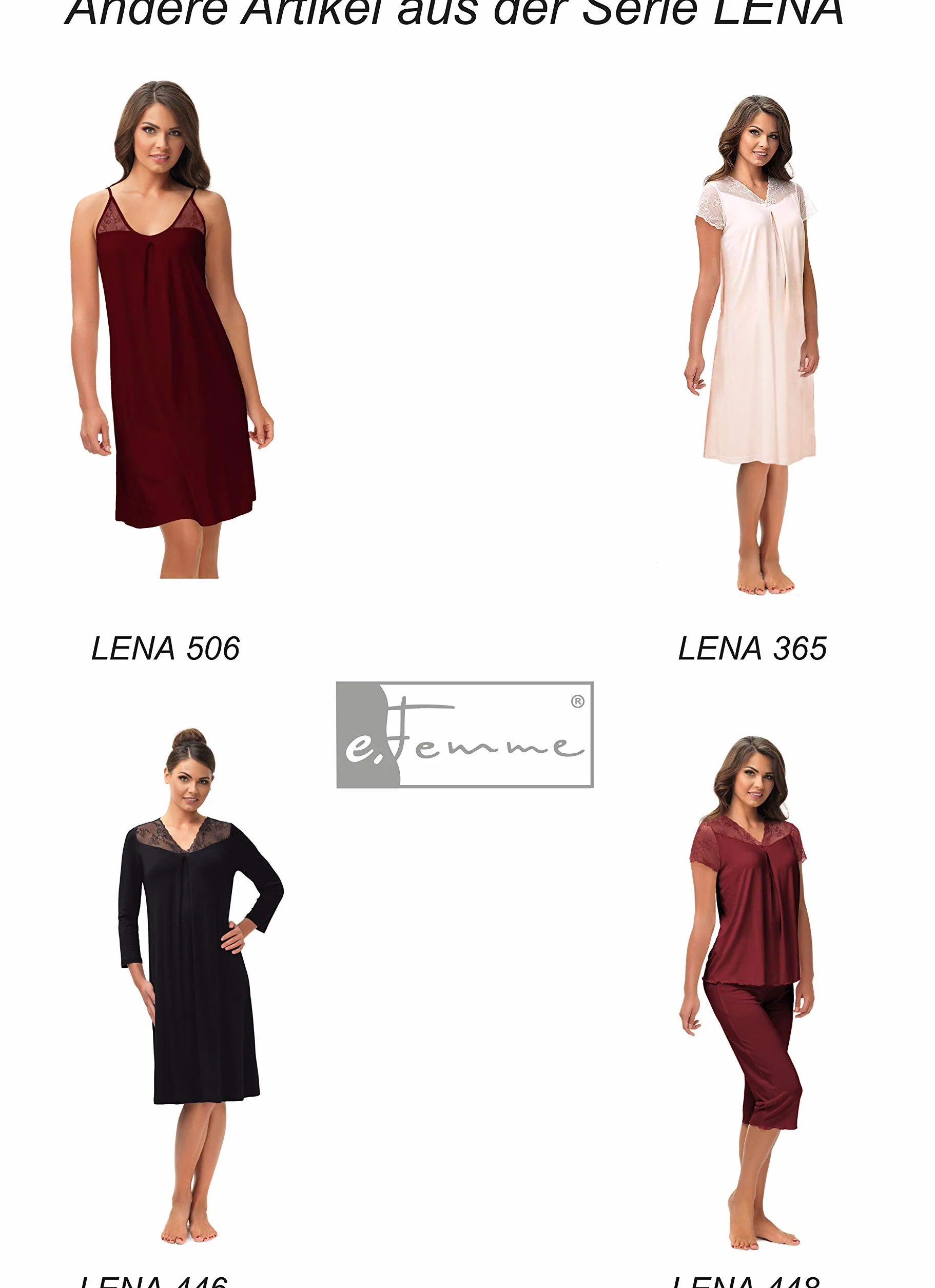 e.FEMME Lena 490 damski szlafrok poranny z wiskozy