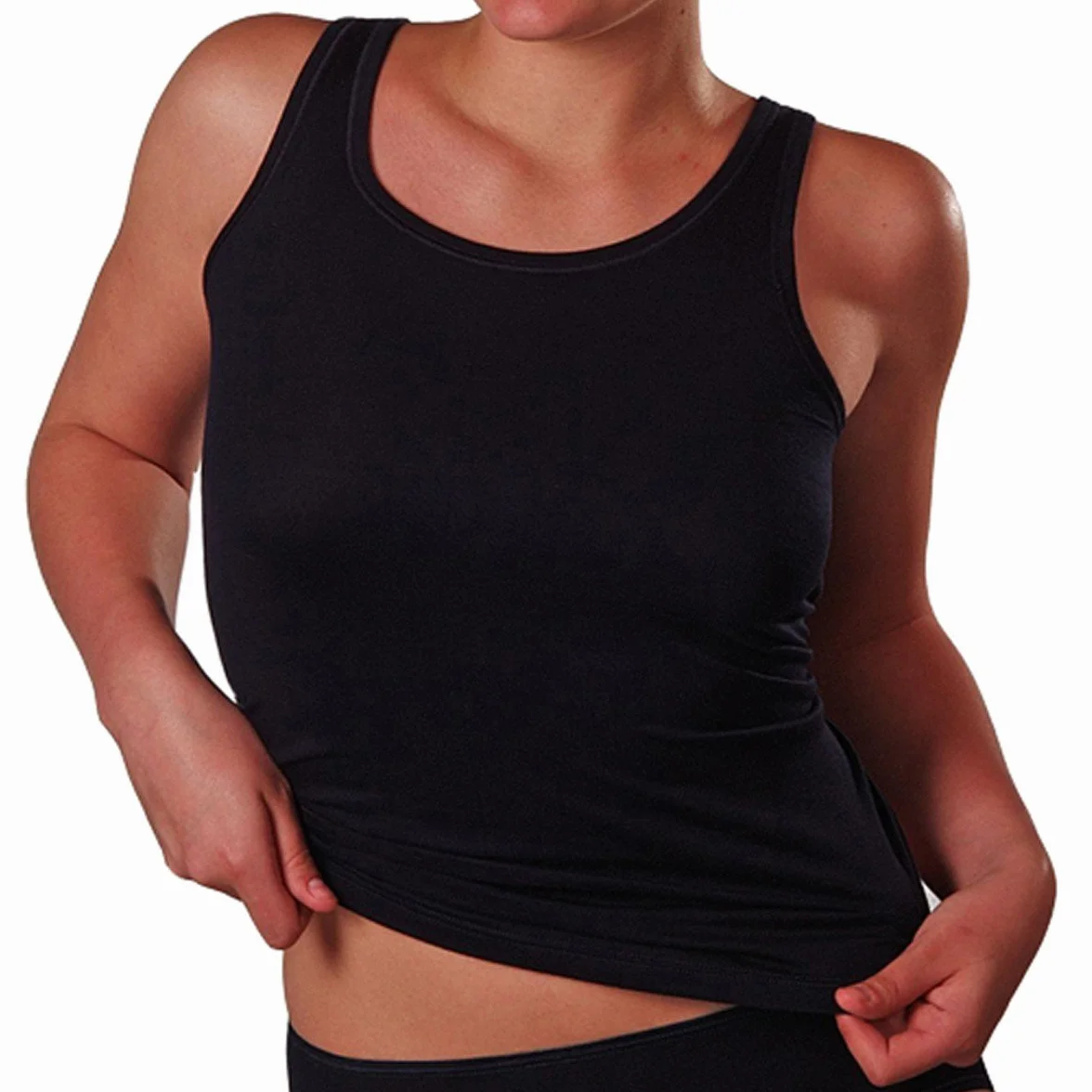HERMKO Kamizelka damska 1310 sztuk w 100% z bawełny organicznej, tank top dla kobiet, wyprodukowano w UE