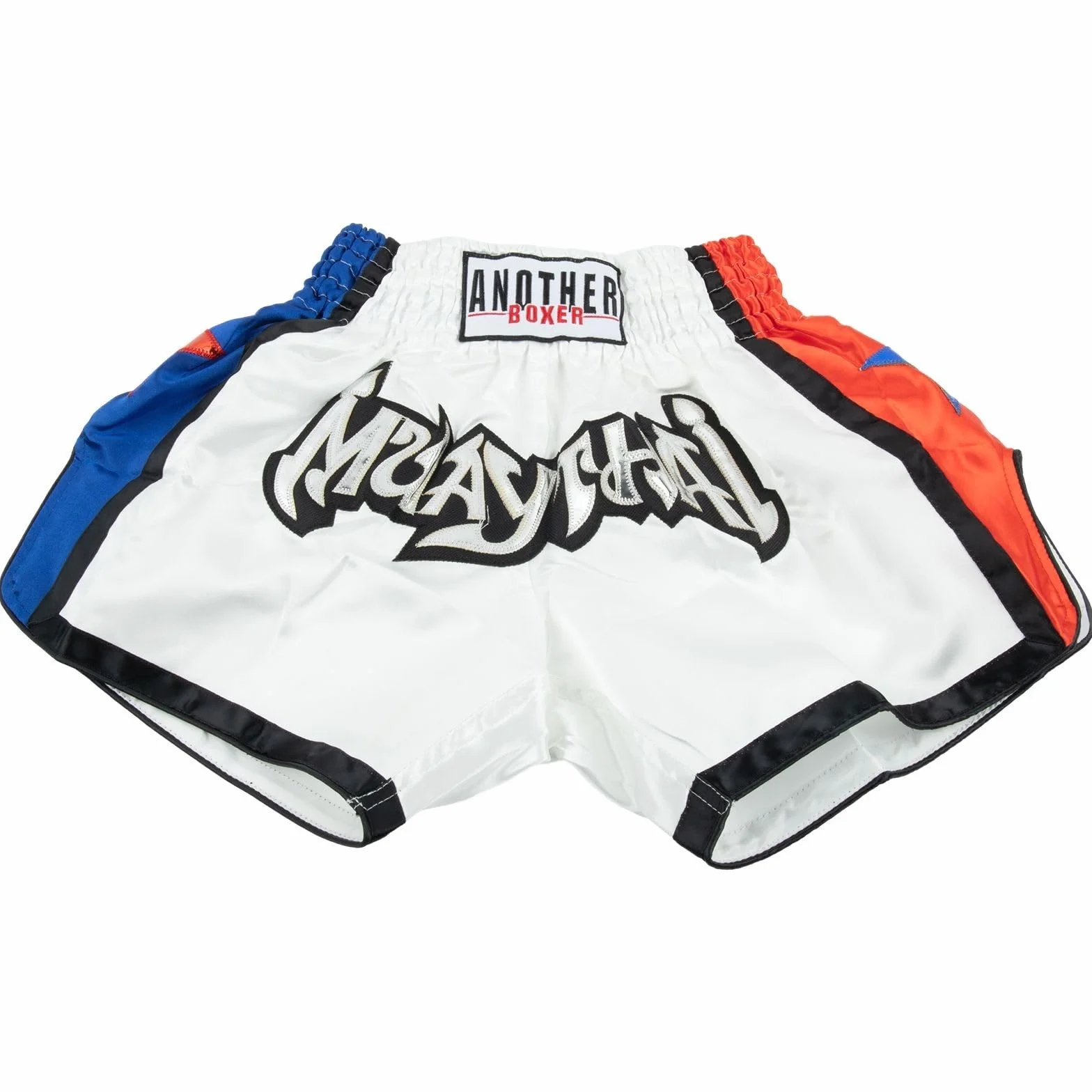 Zilimontt Unisex Muay Thai spodenki walki, sportowe spodenki z nadrukiem, do boksu muay thai, MMA, kickboxingu, spodenki MMA, odzież, klatka treningowa, walka, grappling, wojenne, M białe