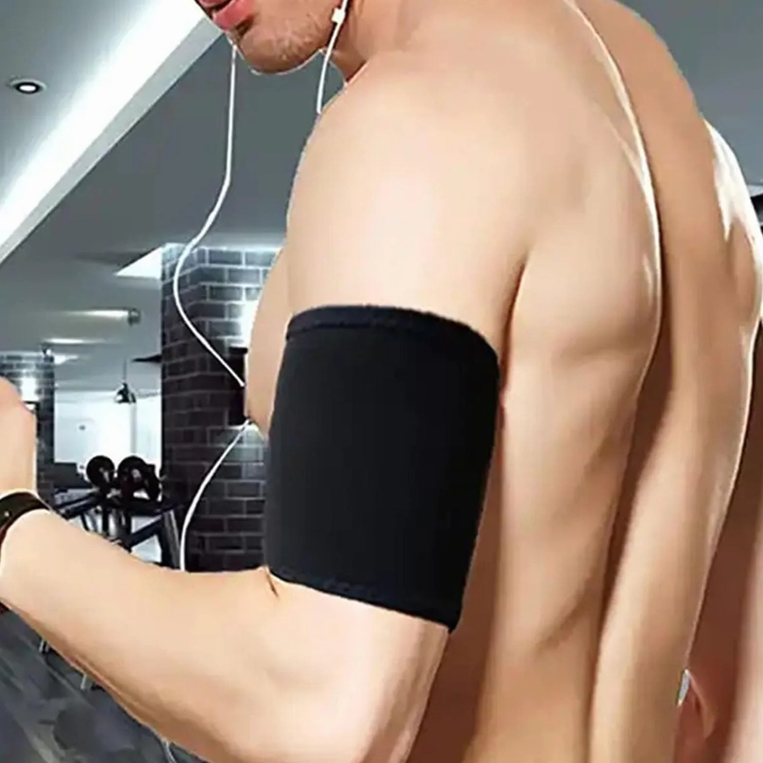 Greabuy Termiczne rękawy na ramię opaska na ramię wysoka elastyczna konstrukcja na siłownię jogę trening w domu ramię tonowanie fitness