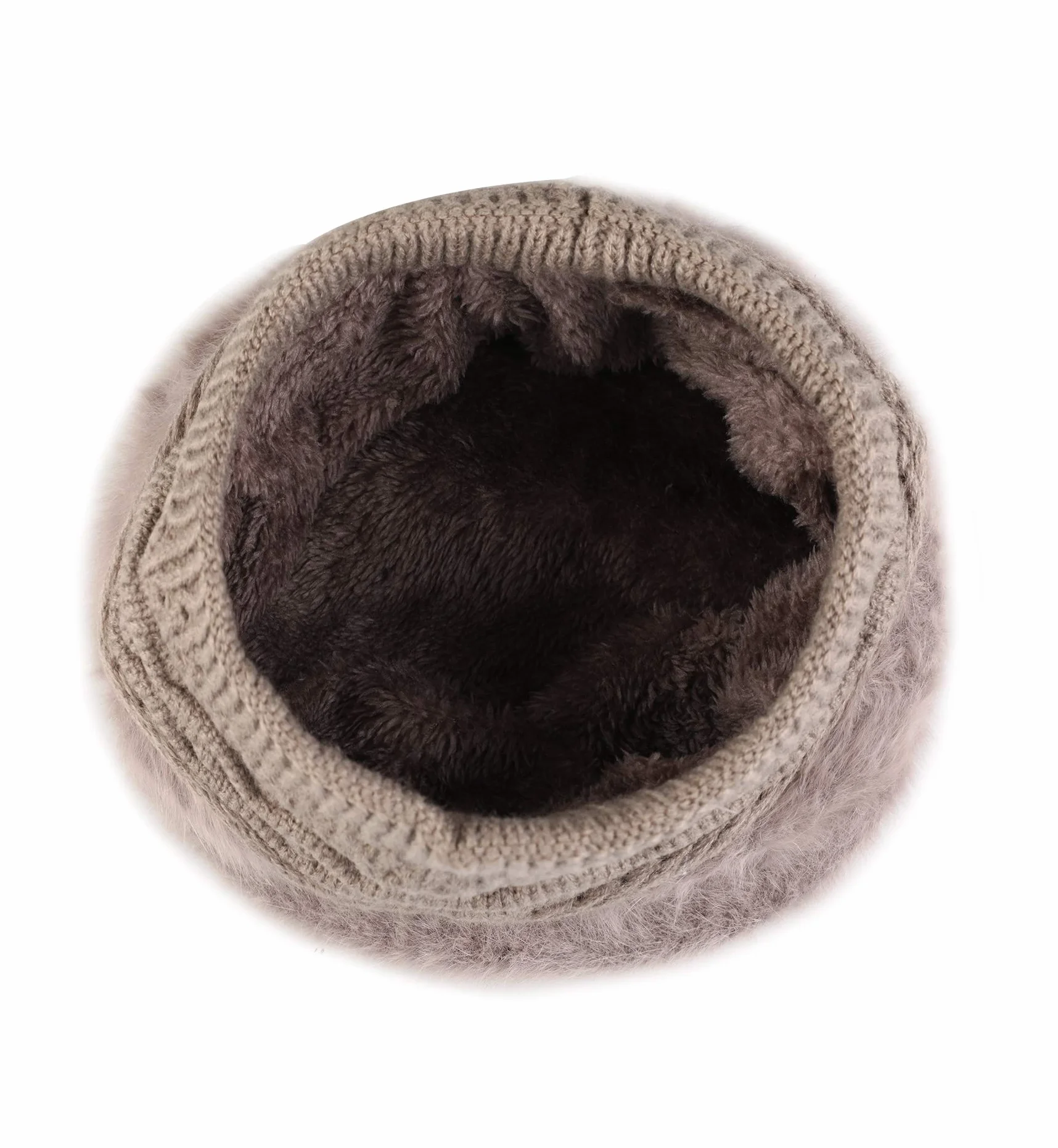 Superora Czapka beanie dla kobiet dwuwarstwowa polarowa linia zimowe czapki z dzianiny żeberet czapka francuska czapka vintage dzianinowa pleciona szydełkowa elegancka lekka vintage ładna klasyczna