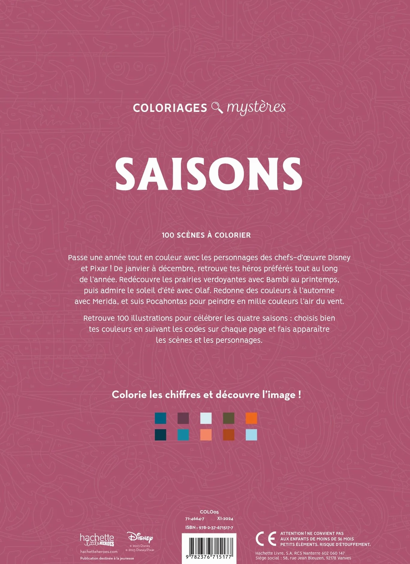 Coloriages mystères Disney - Saisons