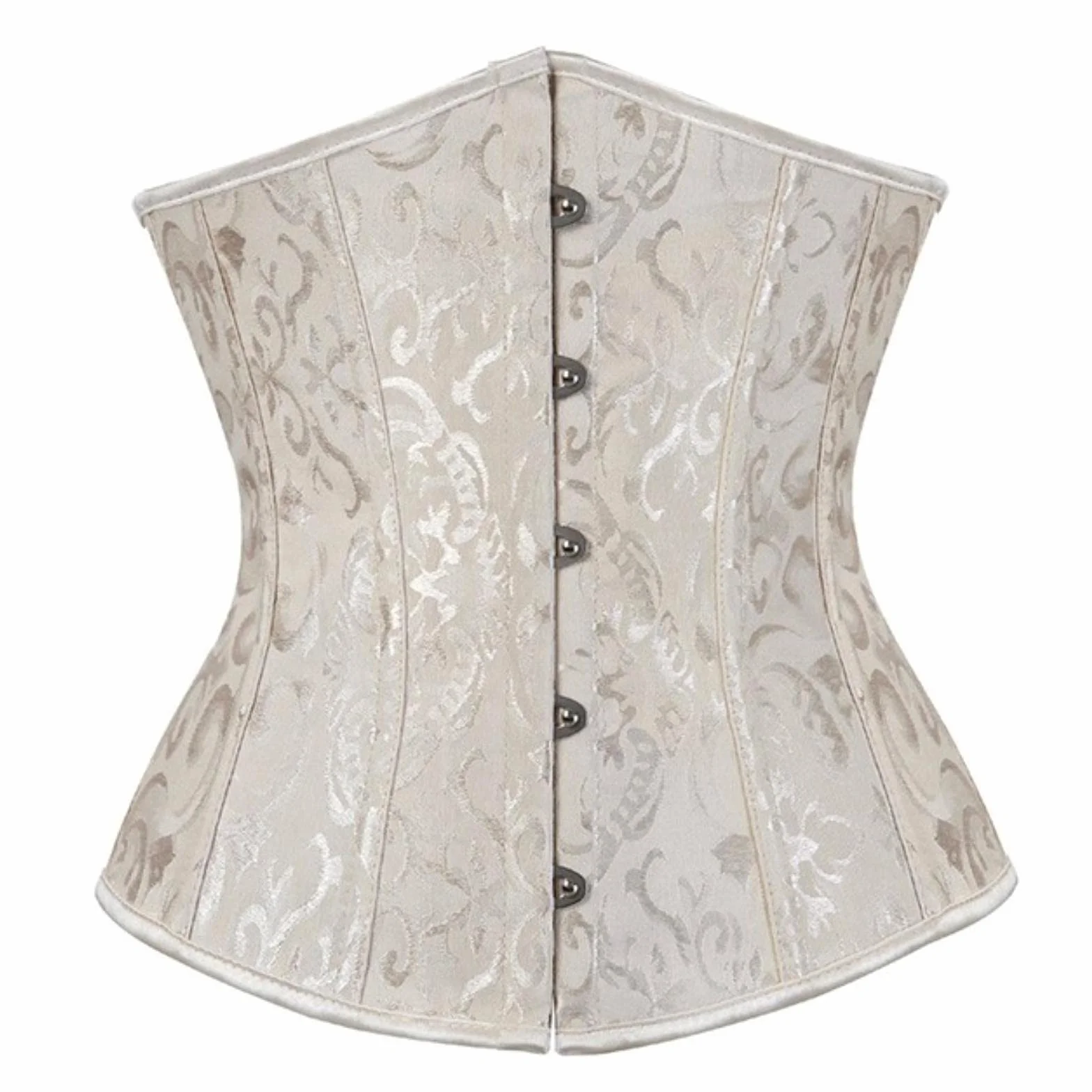 Gothic Gorset Kobiety Sexy Underbust Gorset Talia Trainer Gorset Shaper Workout Body Gorset Plus Size Bustier Black White S-6XL