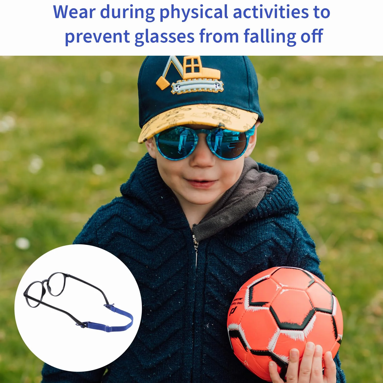JIEYAO 6 szt. pasek do okularów dla dzieci, regulowany pasek do okularów, uchwyt na okulary przeciwsłoneczne, elastyczne uchwyty do okularów, bezpieczny sportowy pasek do okularów dla dzieci,