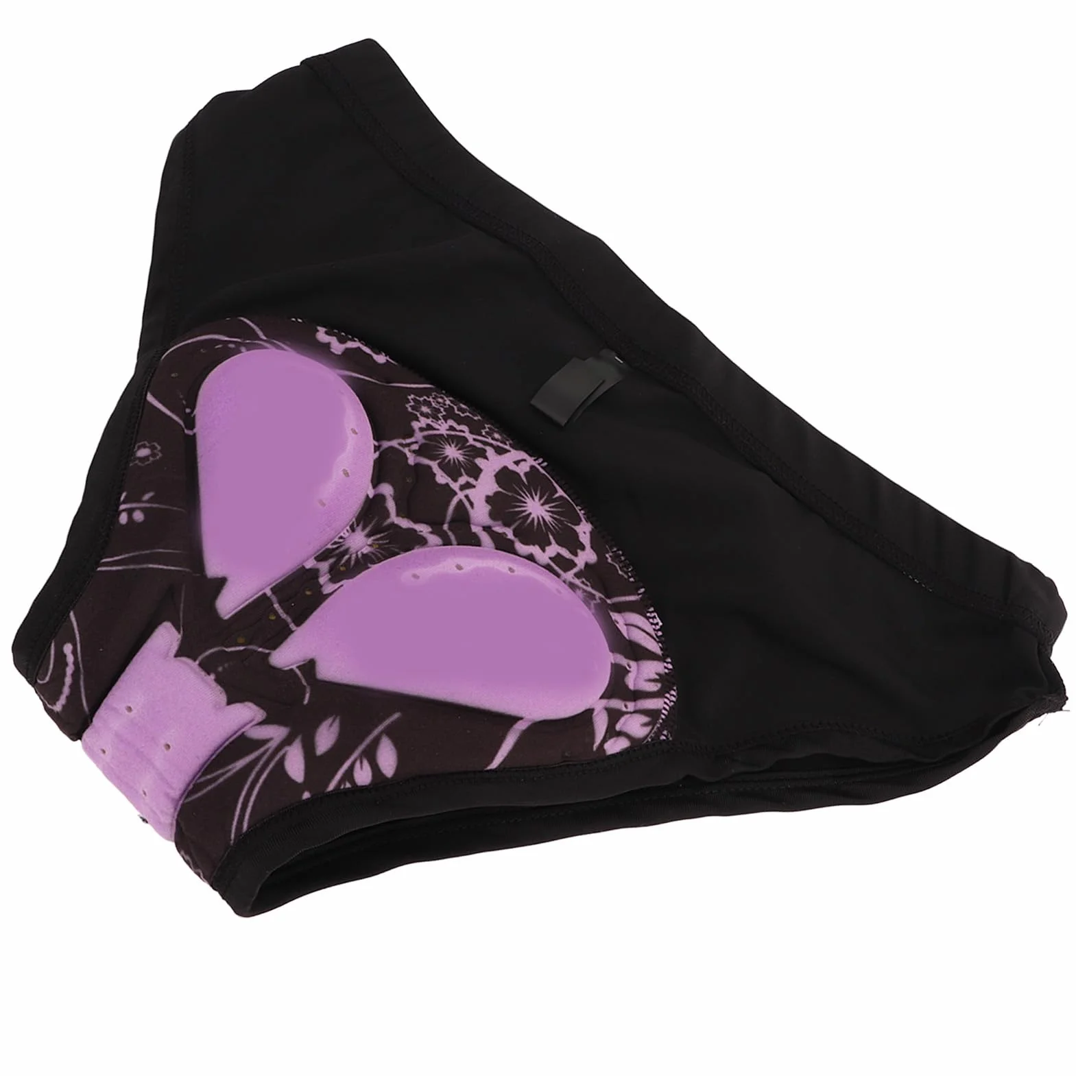 Oddychająca Damska Bielizna Rowerowa z amortyzacją 3D Wyściełane Spodenki Rowerowe Bielizna Czarna (2XL)