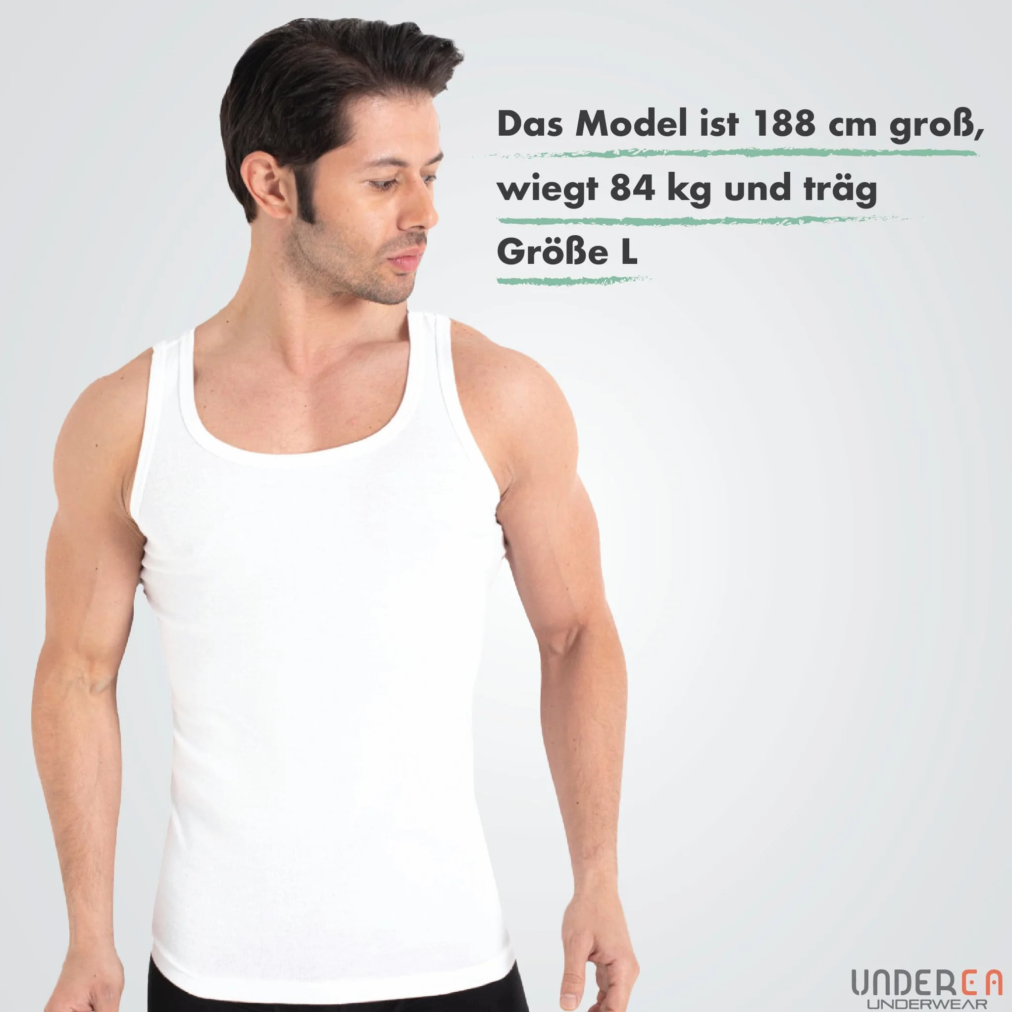 5-pak męski tank top Classic podkoszulek - czesane drobne prążki 100% bawełna