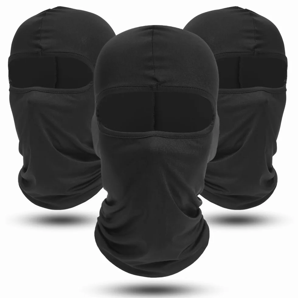 WTACTFUL 3 sztuki kominiarka motocyklowa, maska narciarska, kominiarka dla kobiet i mężczyzn, ochrona przed promieniowaniem UV, cienka i oddychająca, do jazdy na rowerze, sportów na świeżym powietrzu