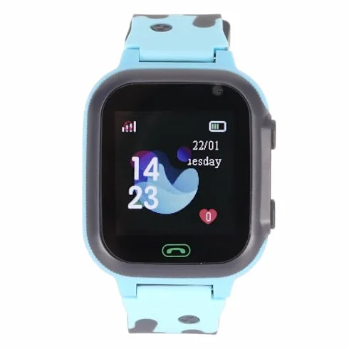 Inteligentny Zegarek dla Dzieci 1,44 Cala Kolorowy Ekran Dotykowy Inteligentny Zegarek dla Dzieci 2G Połączenie Telefoniczne GSM Pozycjonowanie LBS Gry SOS Tryb Klasowy (BLUE)