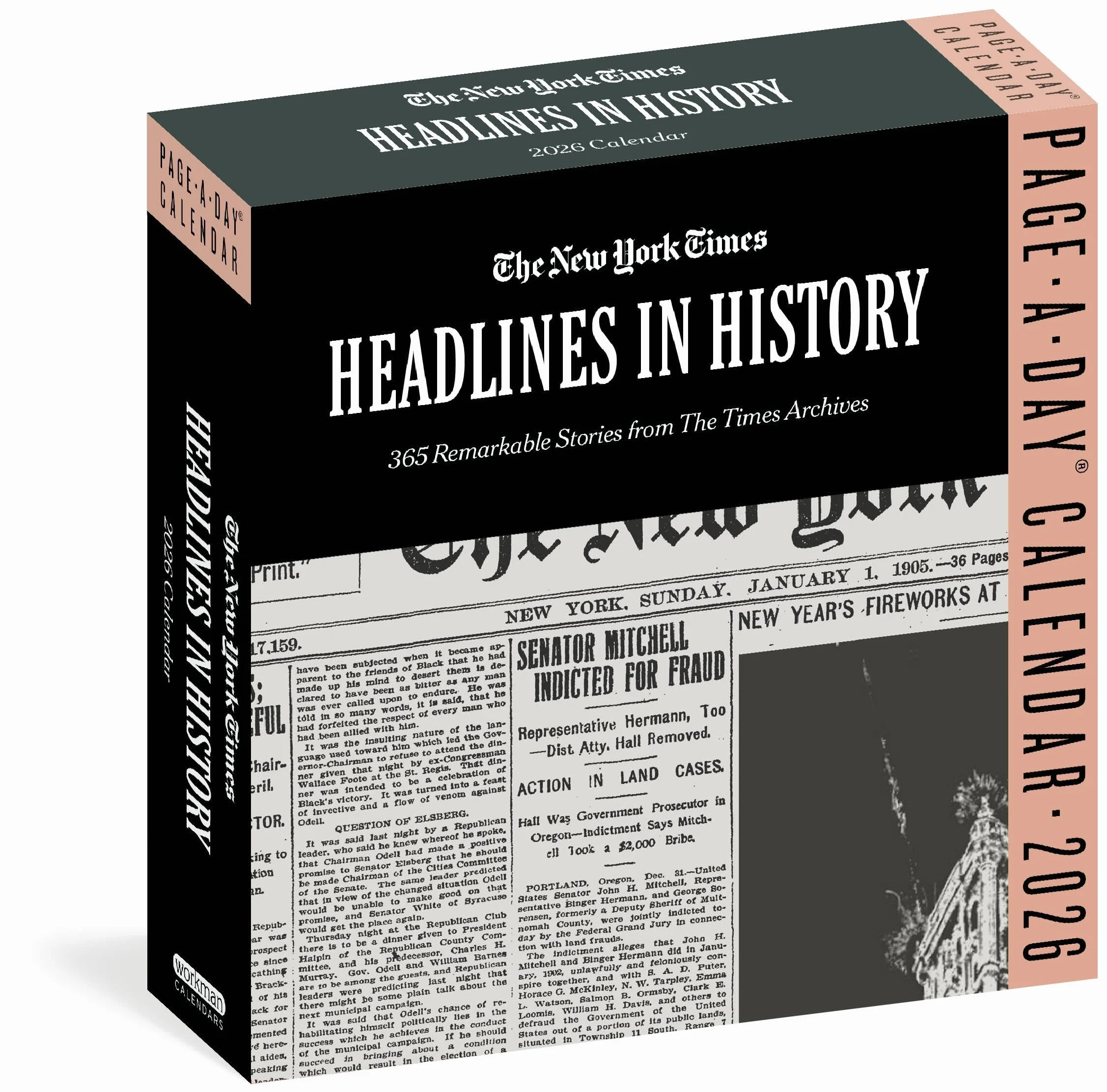 New York Times Headlines in History Page-A-Day® Calendar 2026: 365 Remarkable Stories from the Times Archives